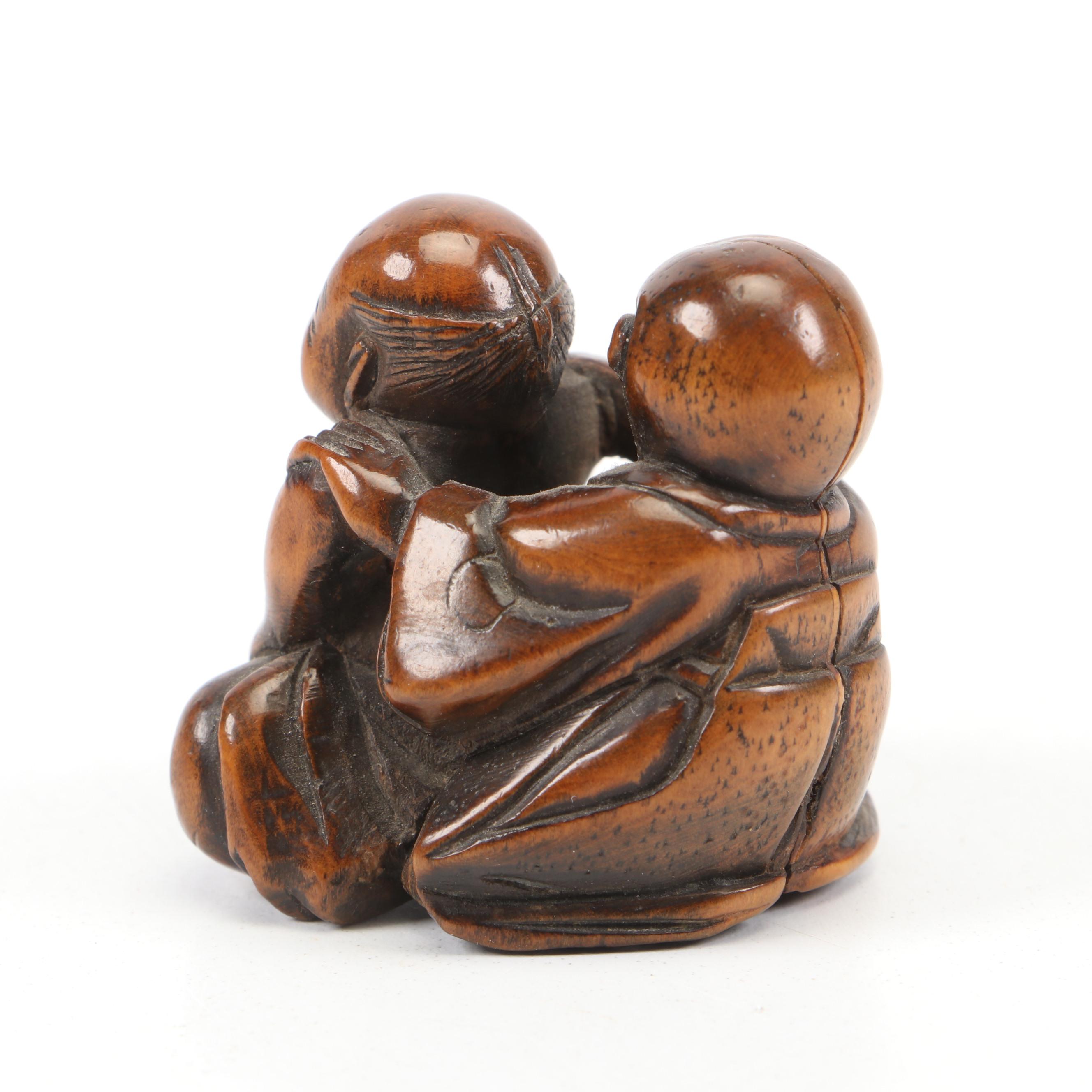 Japanese Carved Wooden Netsukes