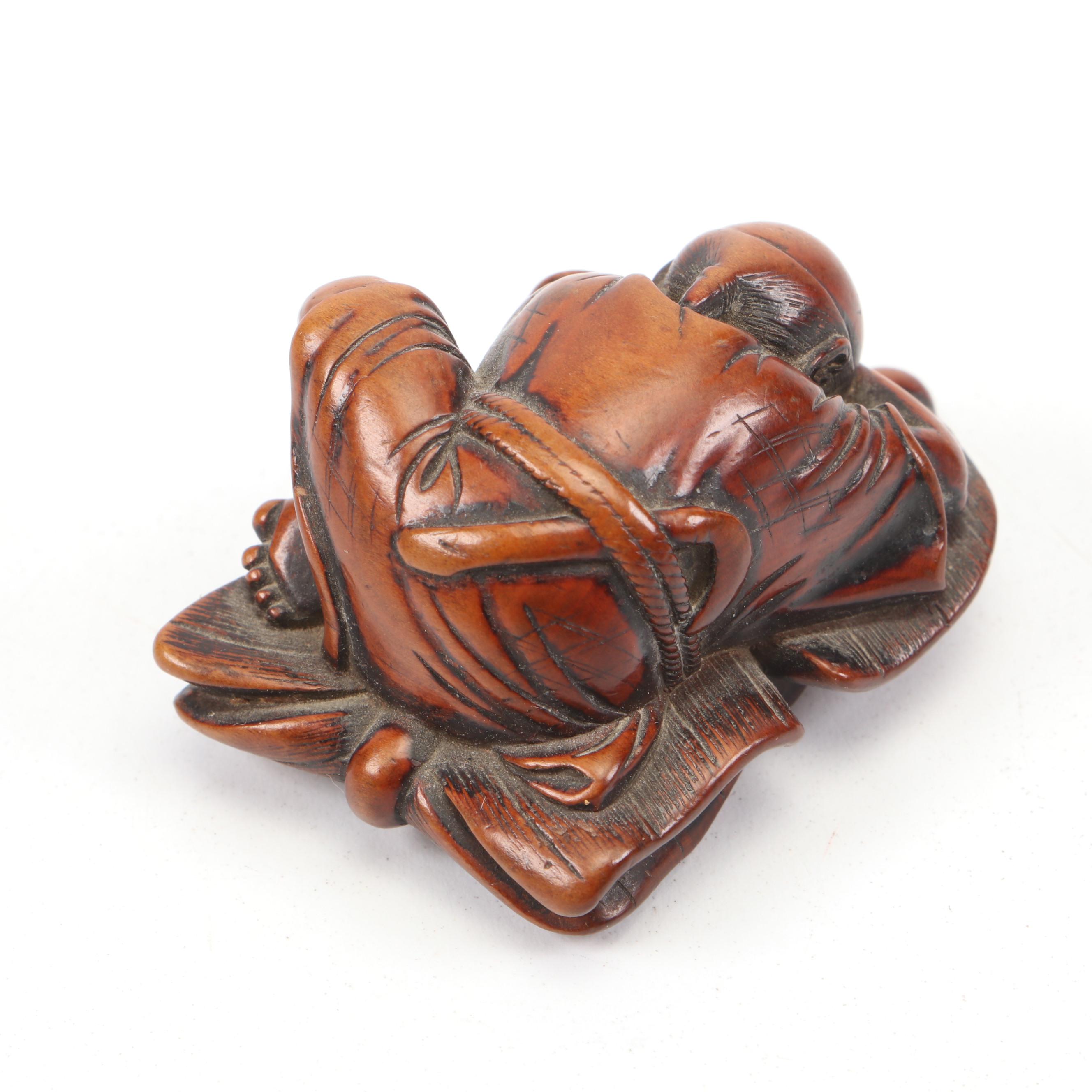 Japanese Carved Wooden Netsukes