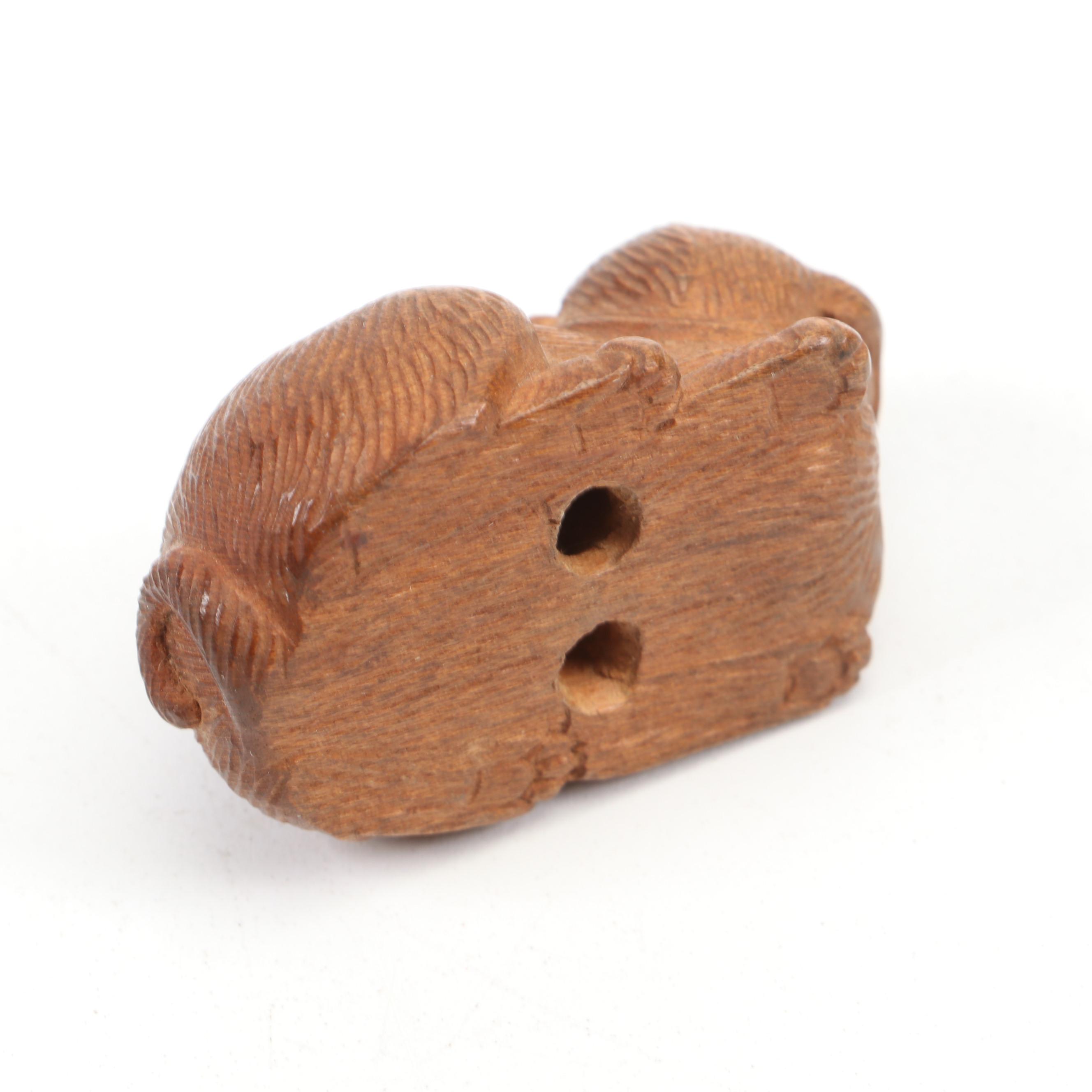 Japanese Carved Wooden Netsukes