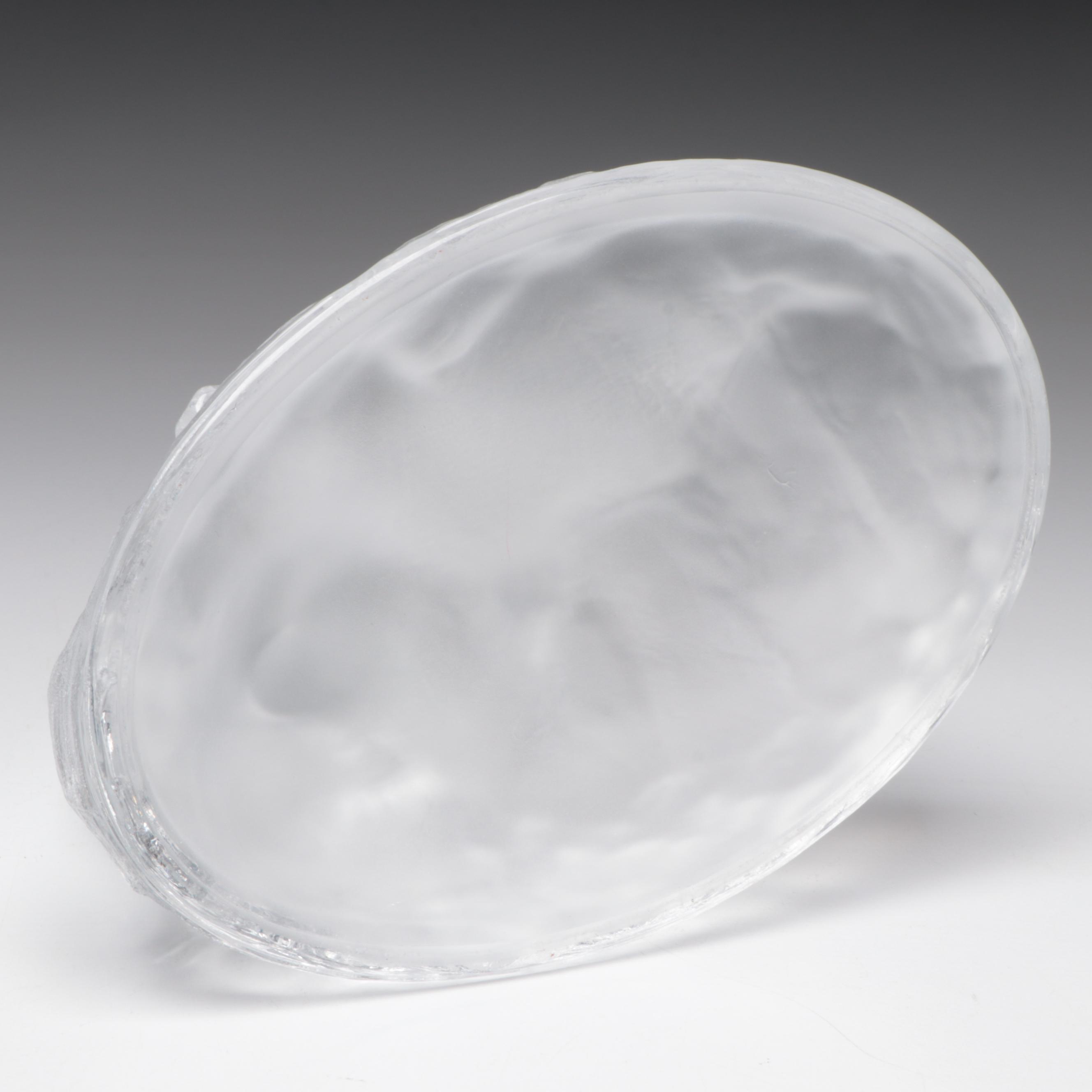 Mikasa Gradient Glass Tray with Cristal D'Arques Glass Figurine