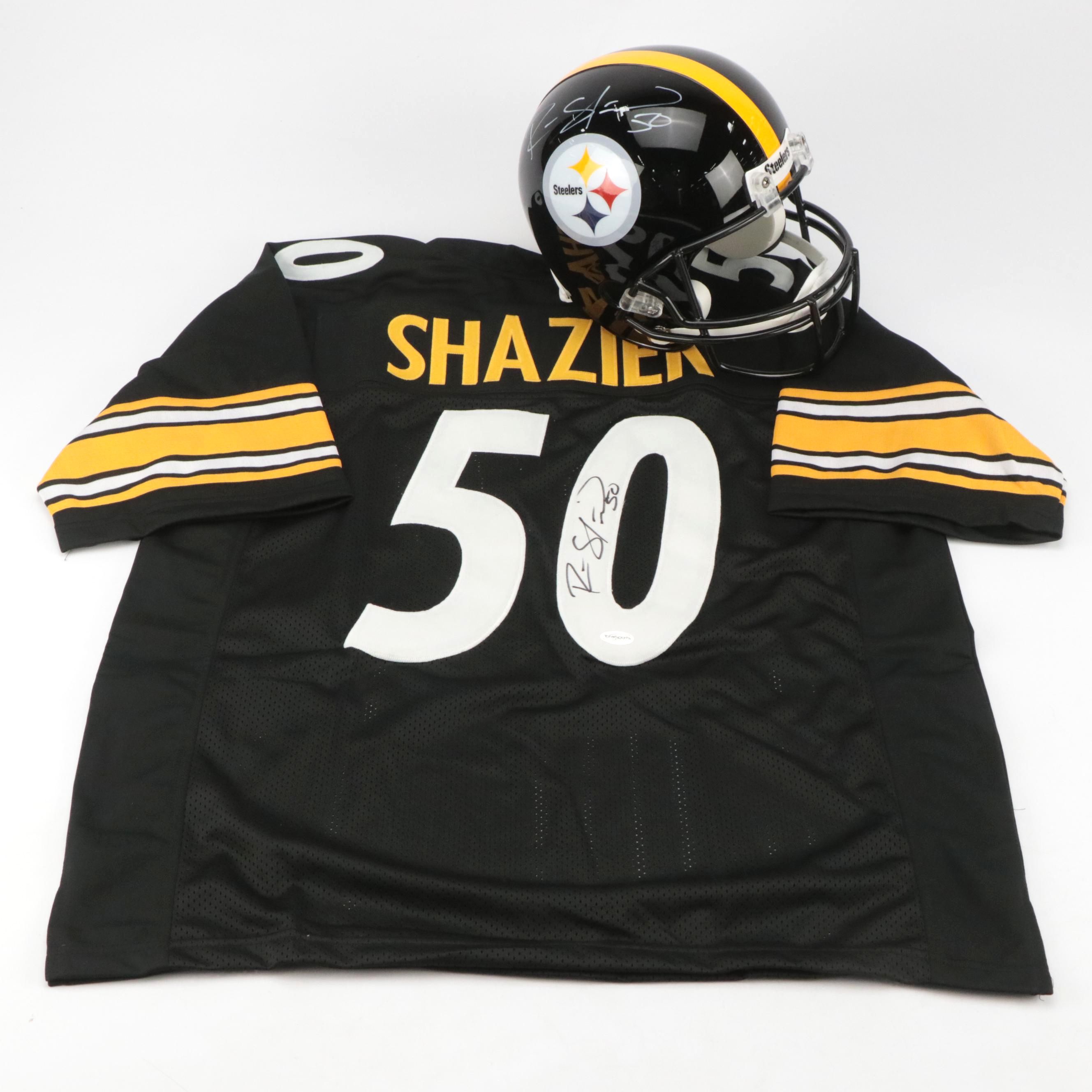 Ryan Shazier Signed Pittsburgh Steelers Full Size Helmet and Football Jersey Everything But The House