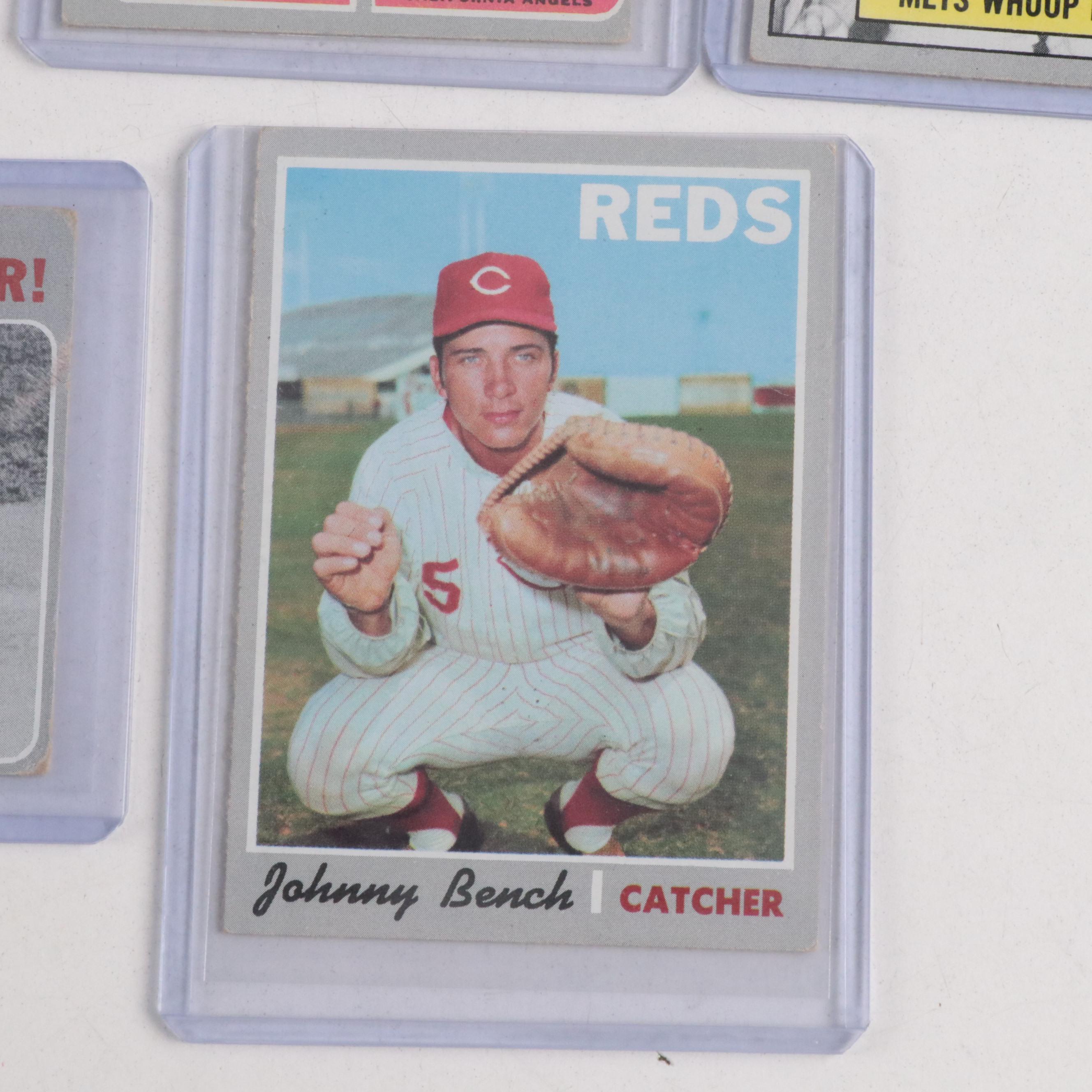 1970 Topps Baseball Cards Featuring Johnny Bench, Earl Weaver, and More