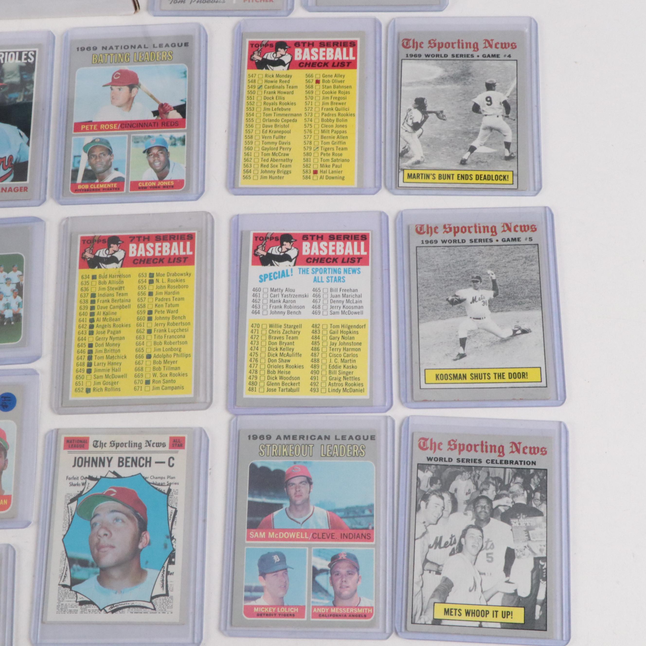 1970 Topps Baseball Cards Featuring Johnny Bench, Earl Weaver, and More
