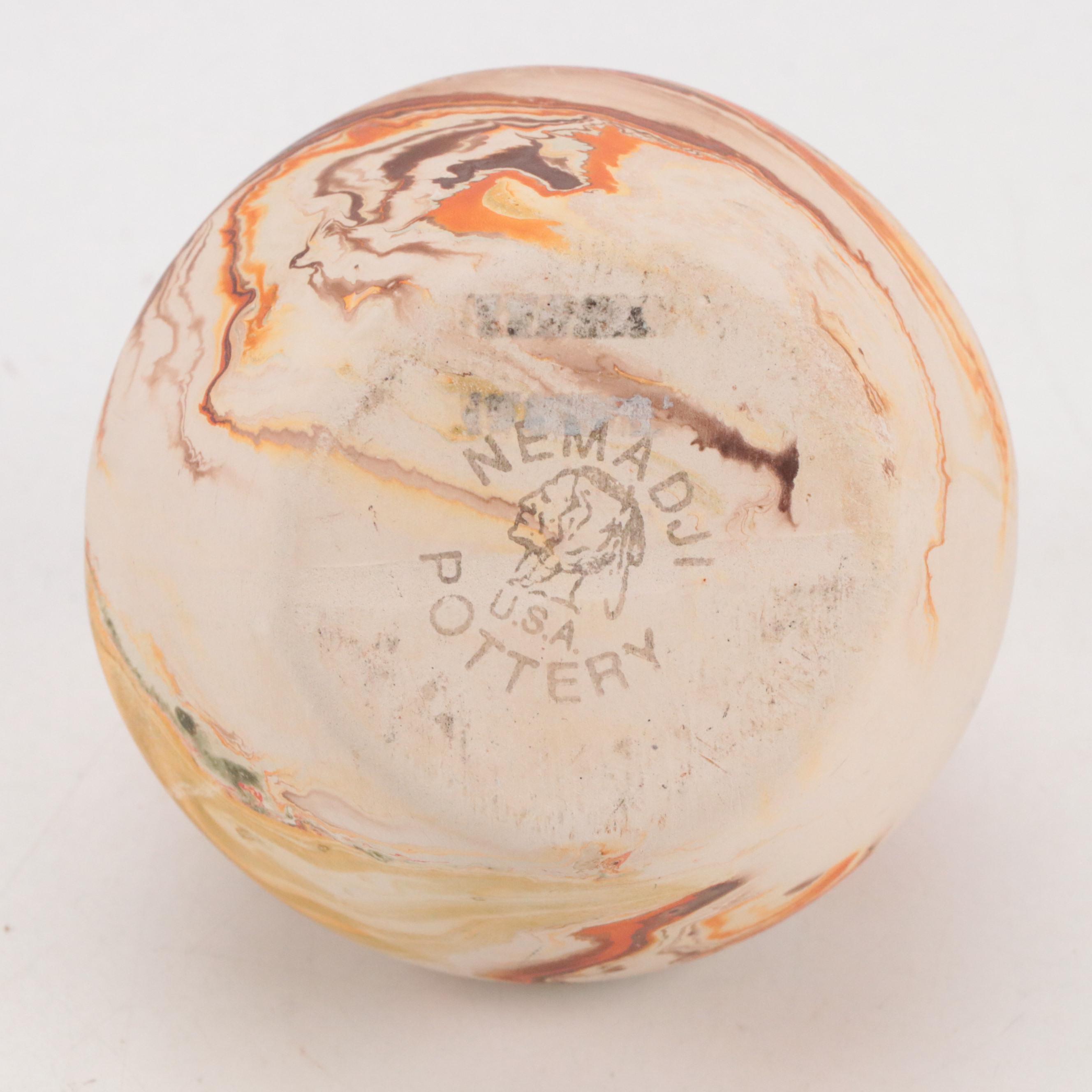 Nemadji Pottery Swirl Glaze Ceramic Wedding and Flower Vases