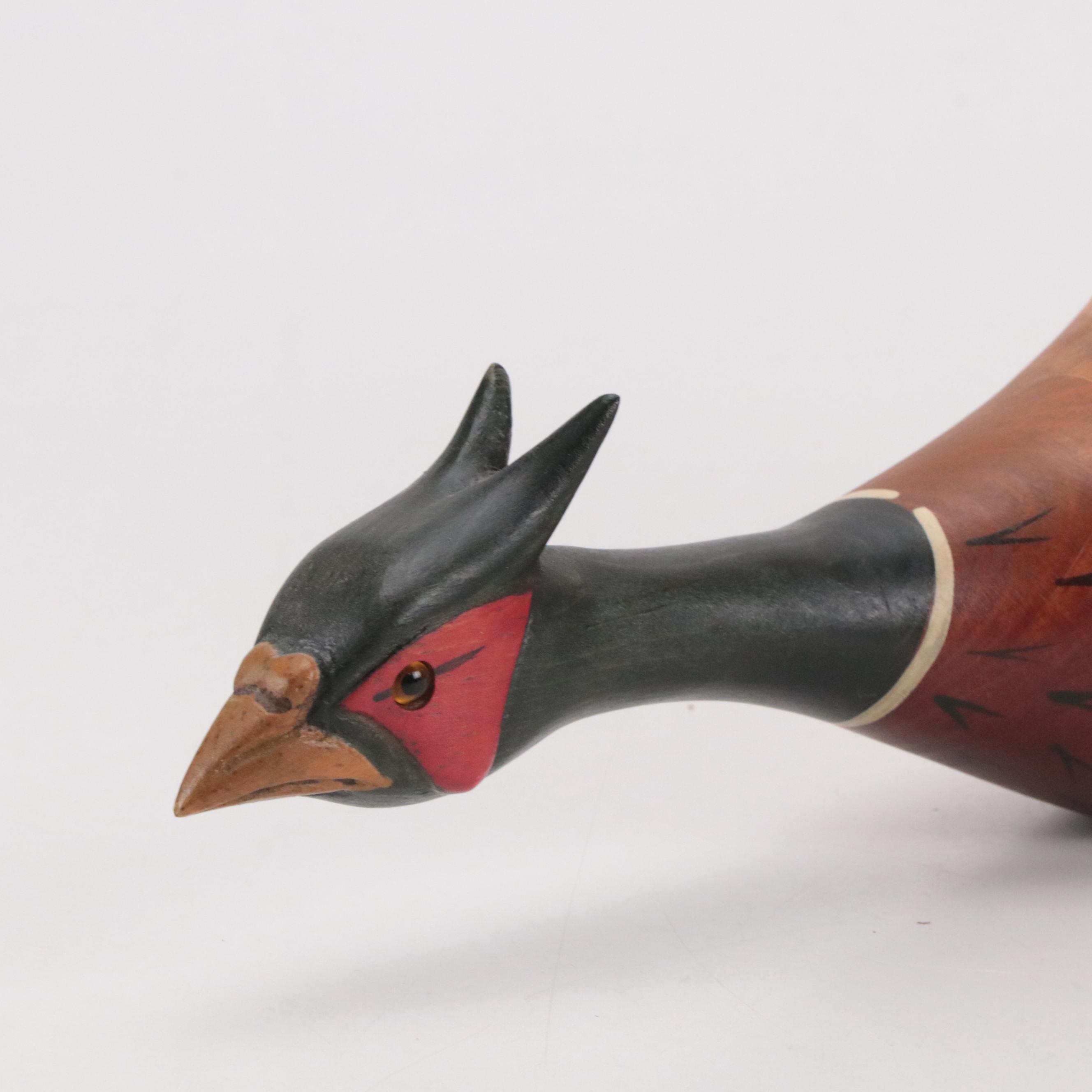 Big Sky Carvers Lindley Collection Carved Wood Pheasant Statuette, 2007