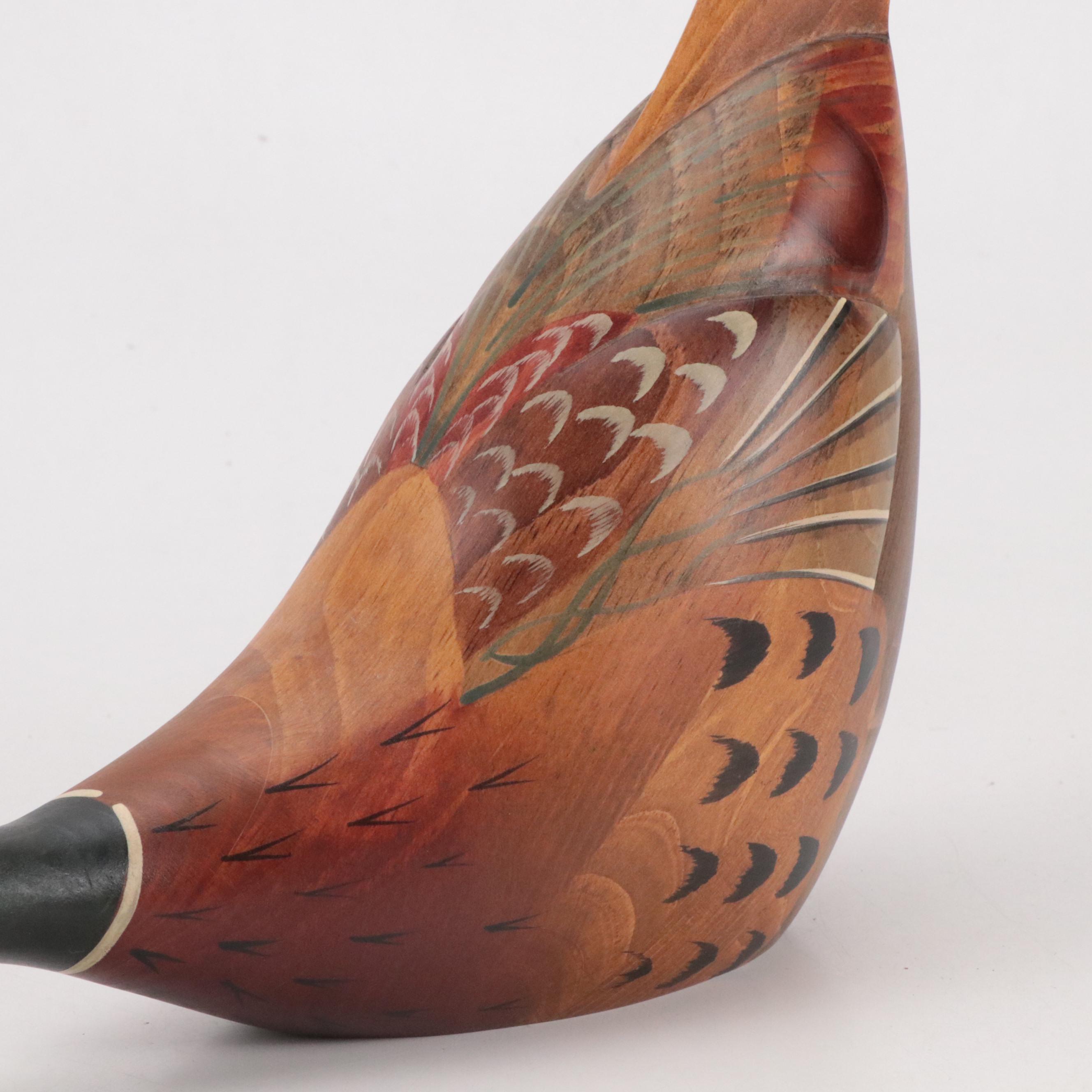 Big Sky Carvers Lindley Collection Carved Wood Pheasant Statuette, 2007