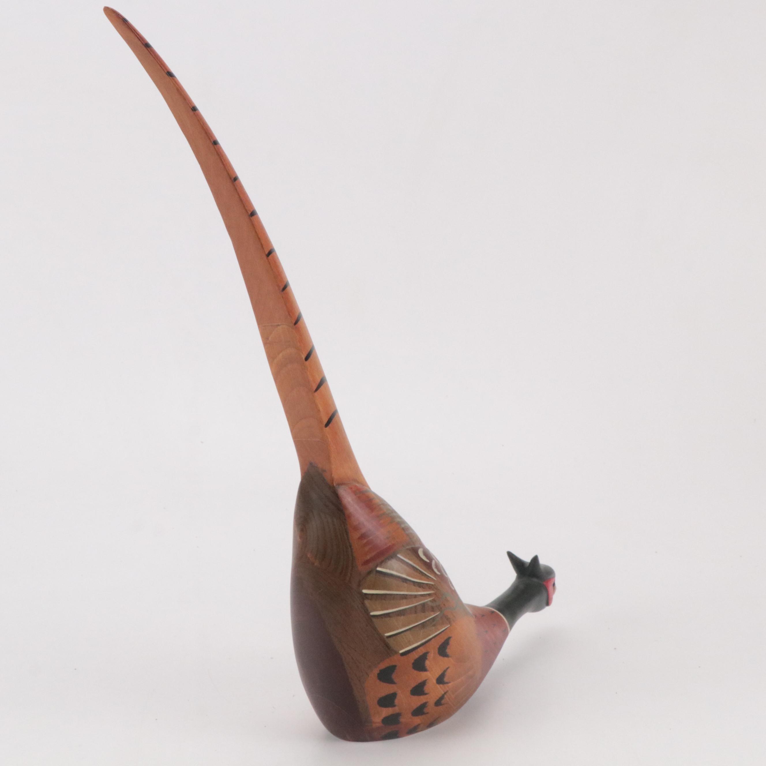 Big Sky Carvers Lindley Collection Carved Wood Pheasant Statuette, 2007