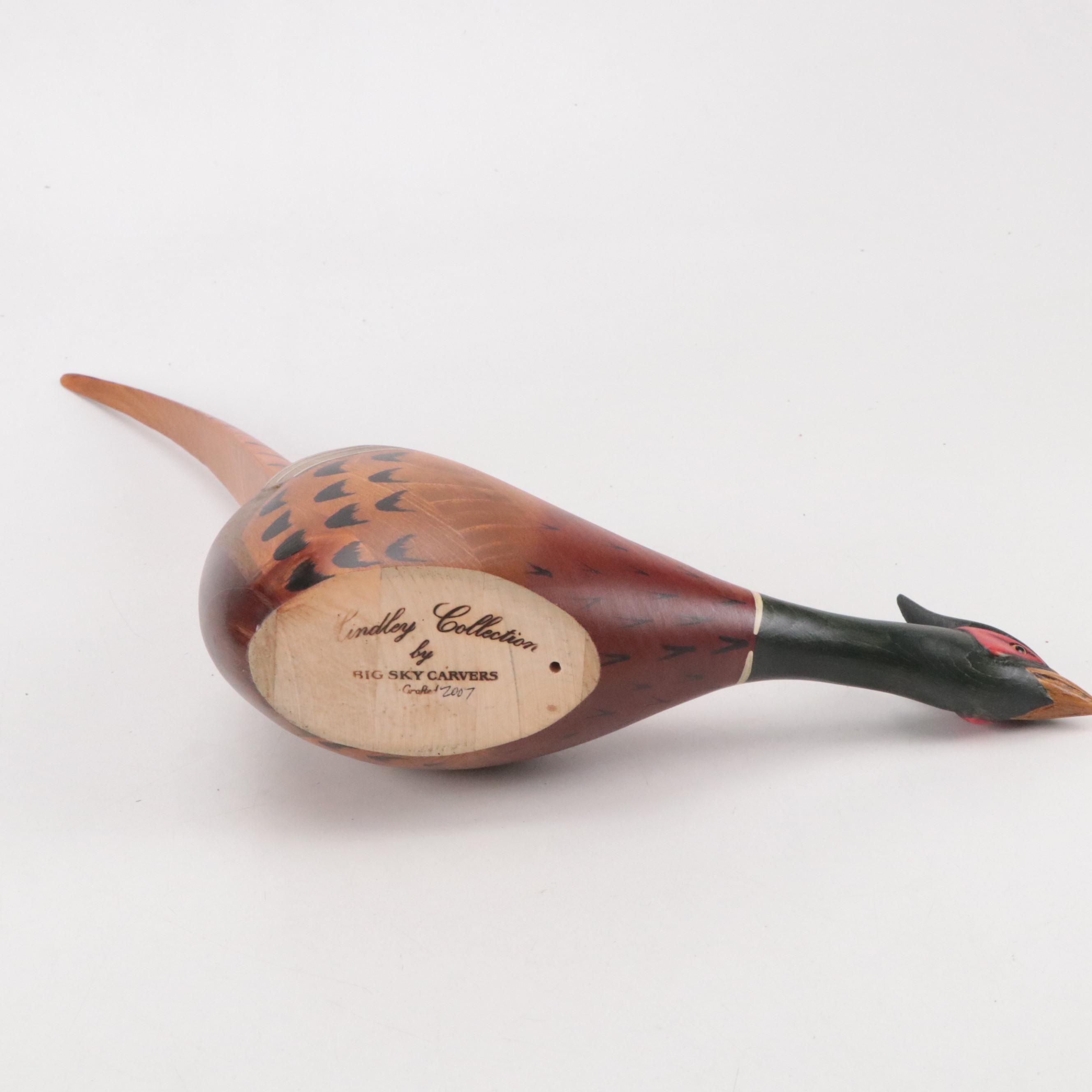 Big Sky Carvers Lindley Collection Carved Wood Pheasant Statuette, 2007