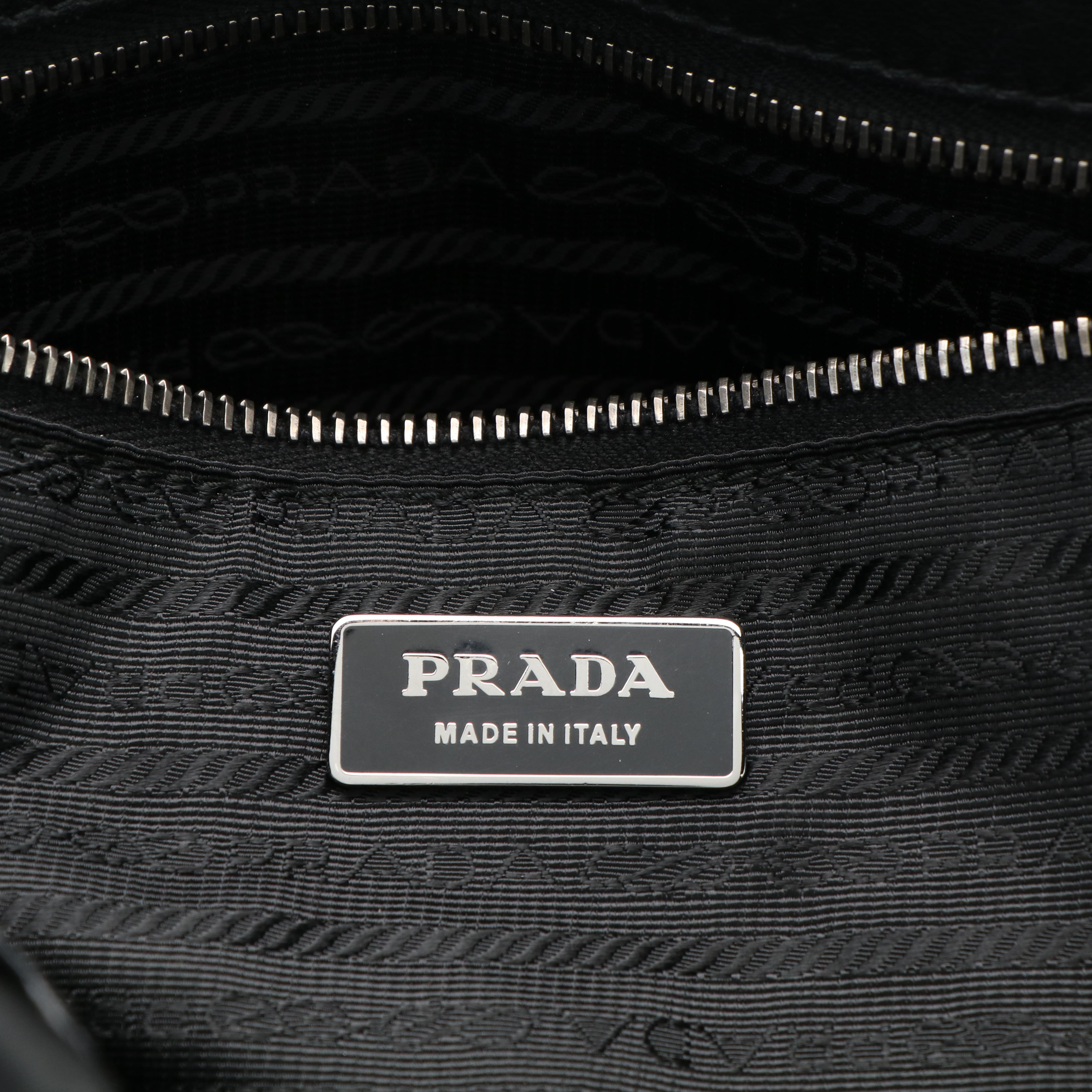 Prada  Tessuto Gaufre Black Nylon Tote Bag