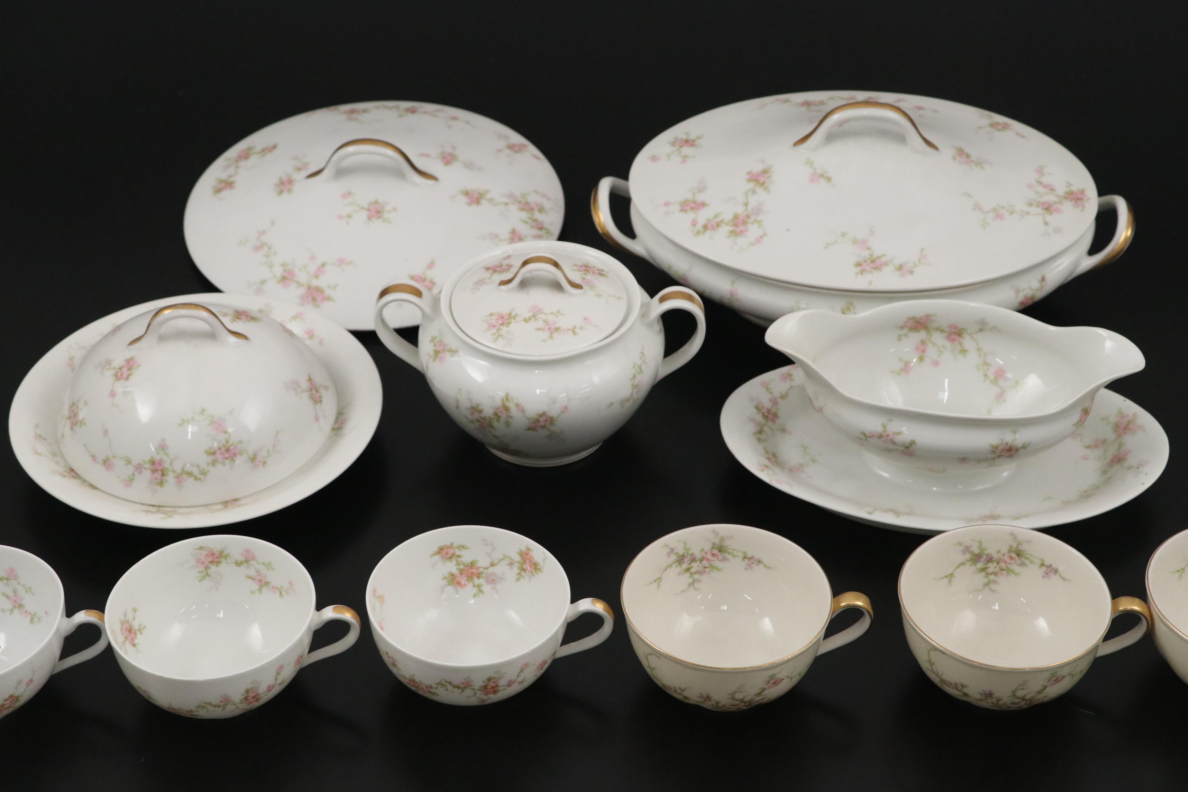 Haviland Limoges "Apple Blossom" with Other Dinnerware and Serving Pieces