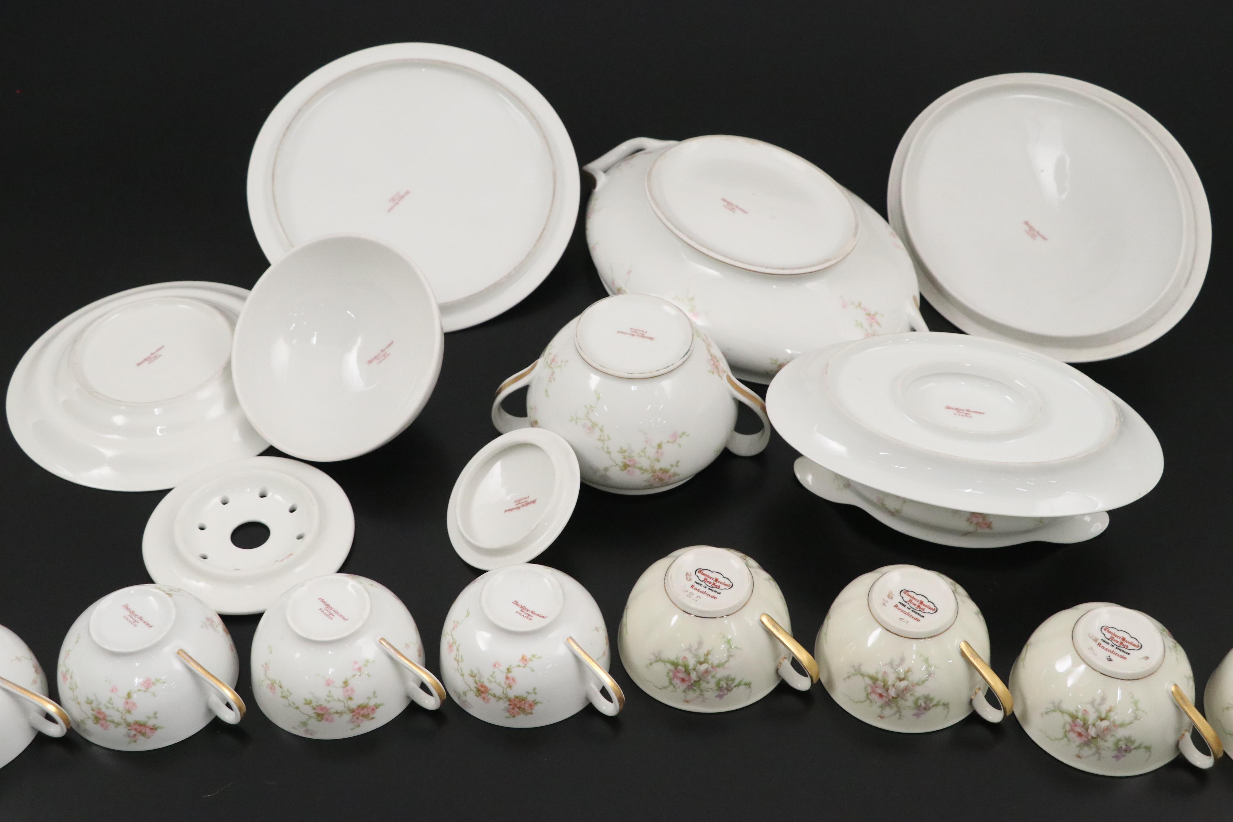 Haviland Limoges "Apple Blossom" with Other Dinnerware and Serving Pieces