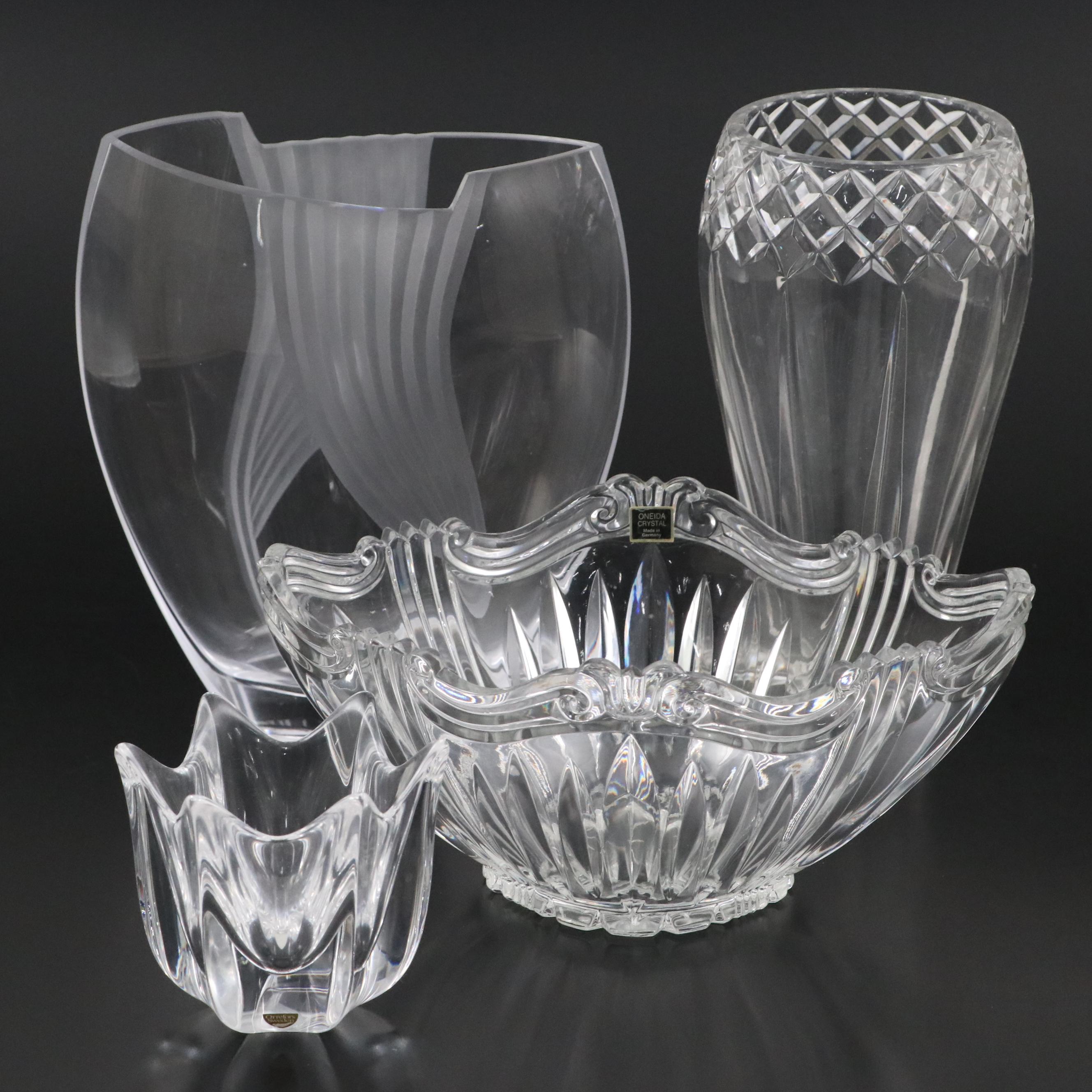 Orrefors, Mikasa, and Other Crystal Vases