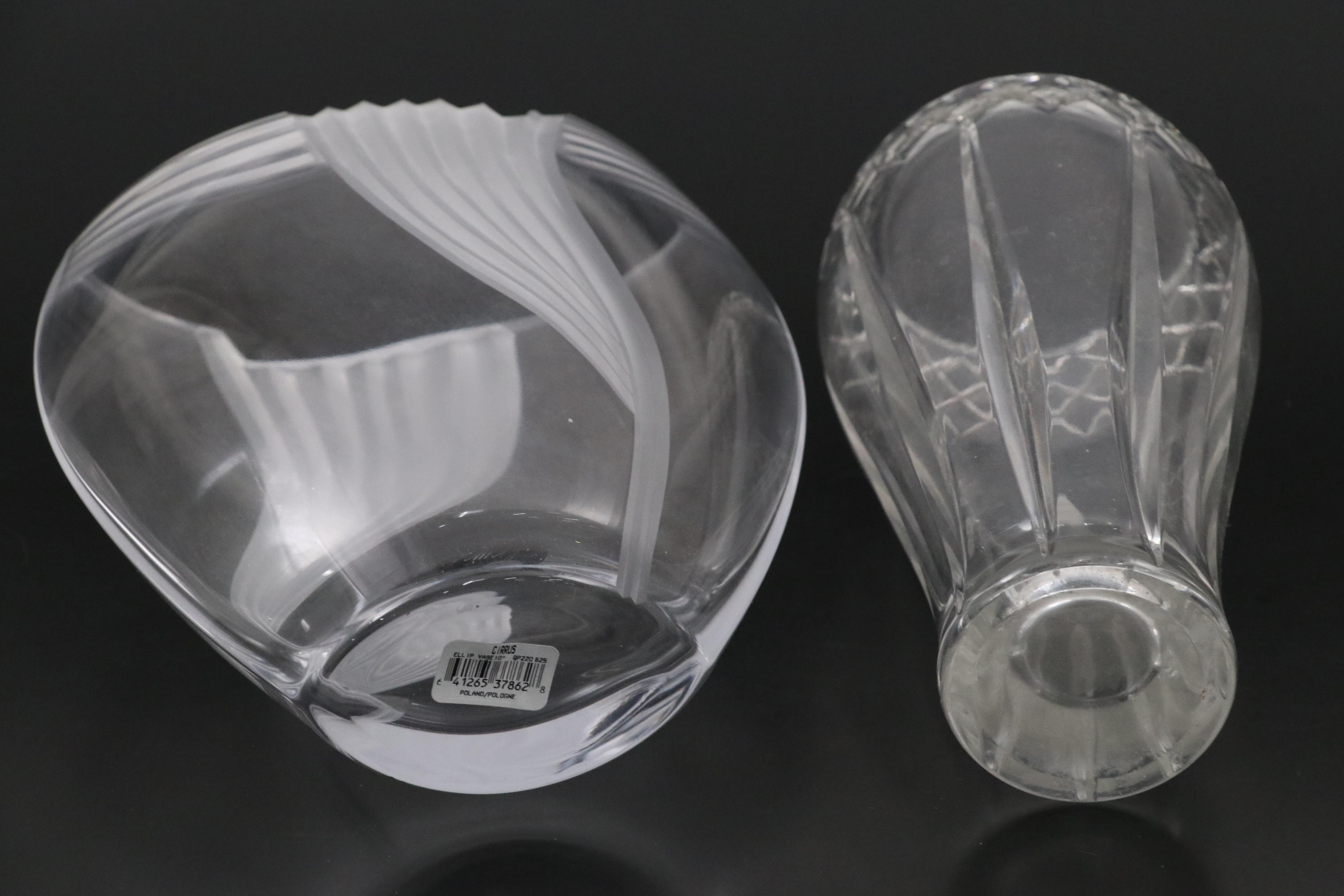 Orrefors, Mikasa, and Other Crystal Vases