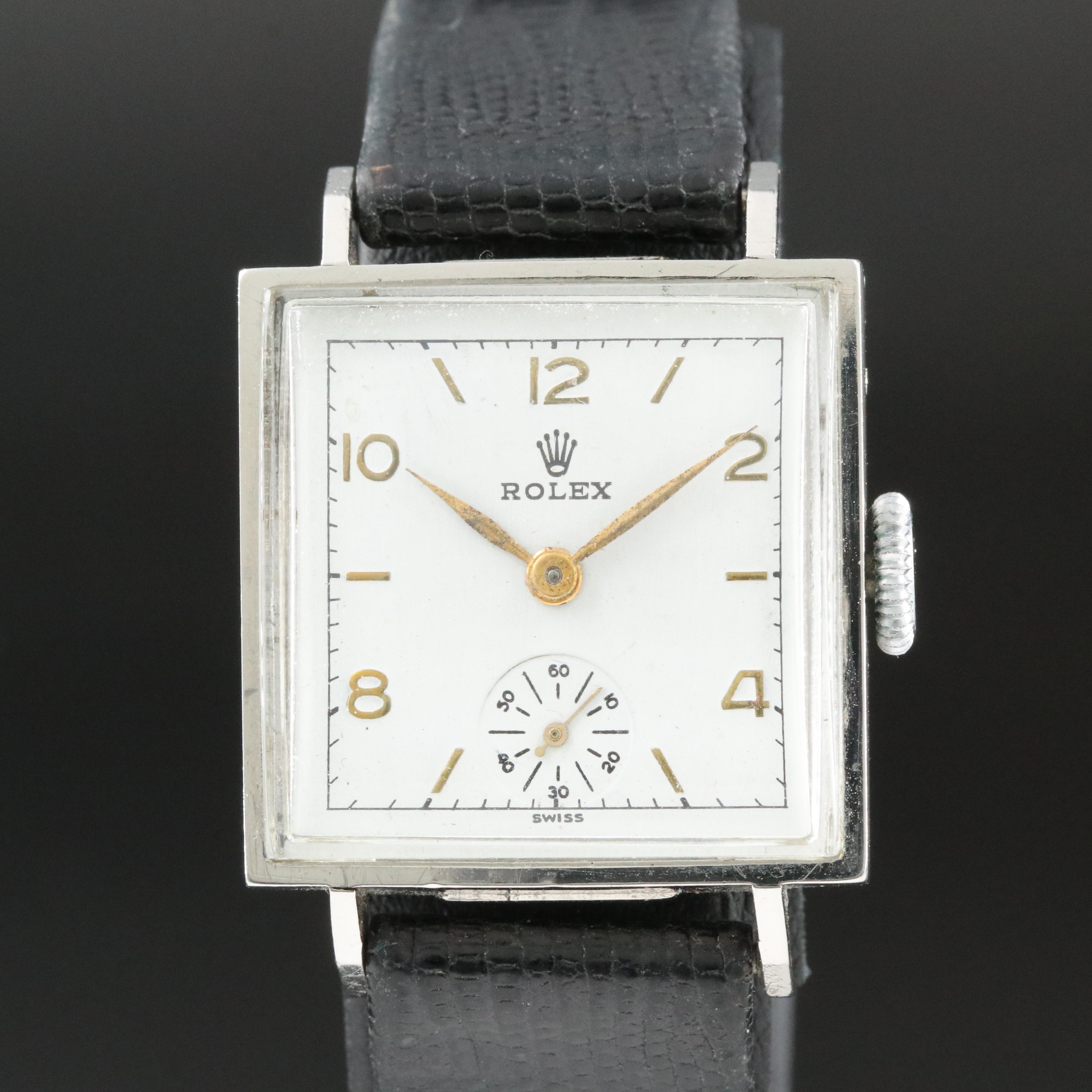 1937 Rolex Square Steel Watch