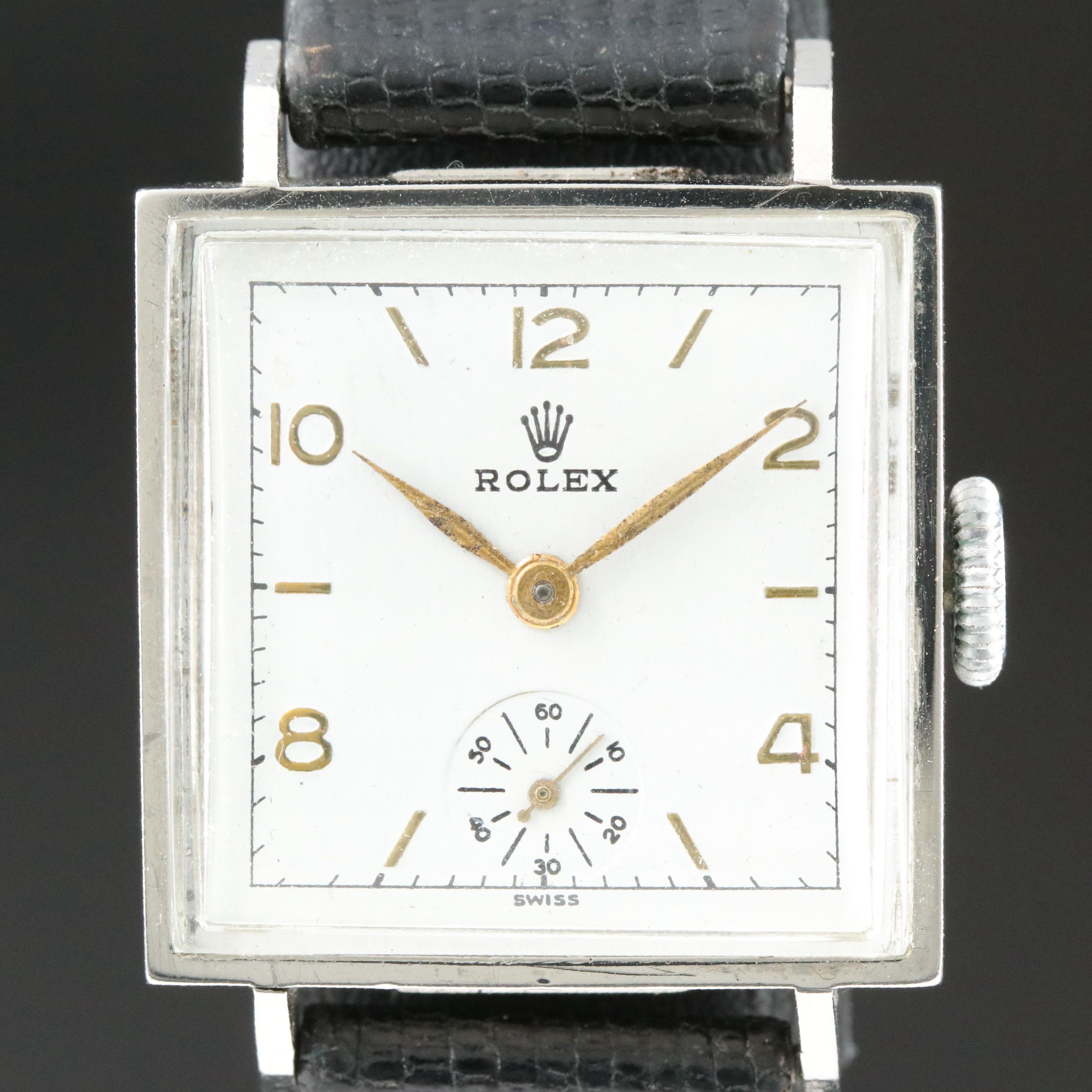 1937 Rolex Square Steel Watch