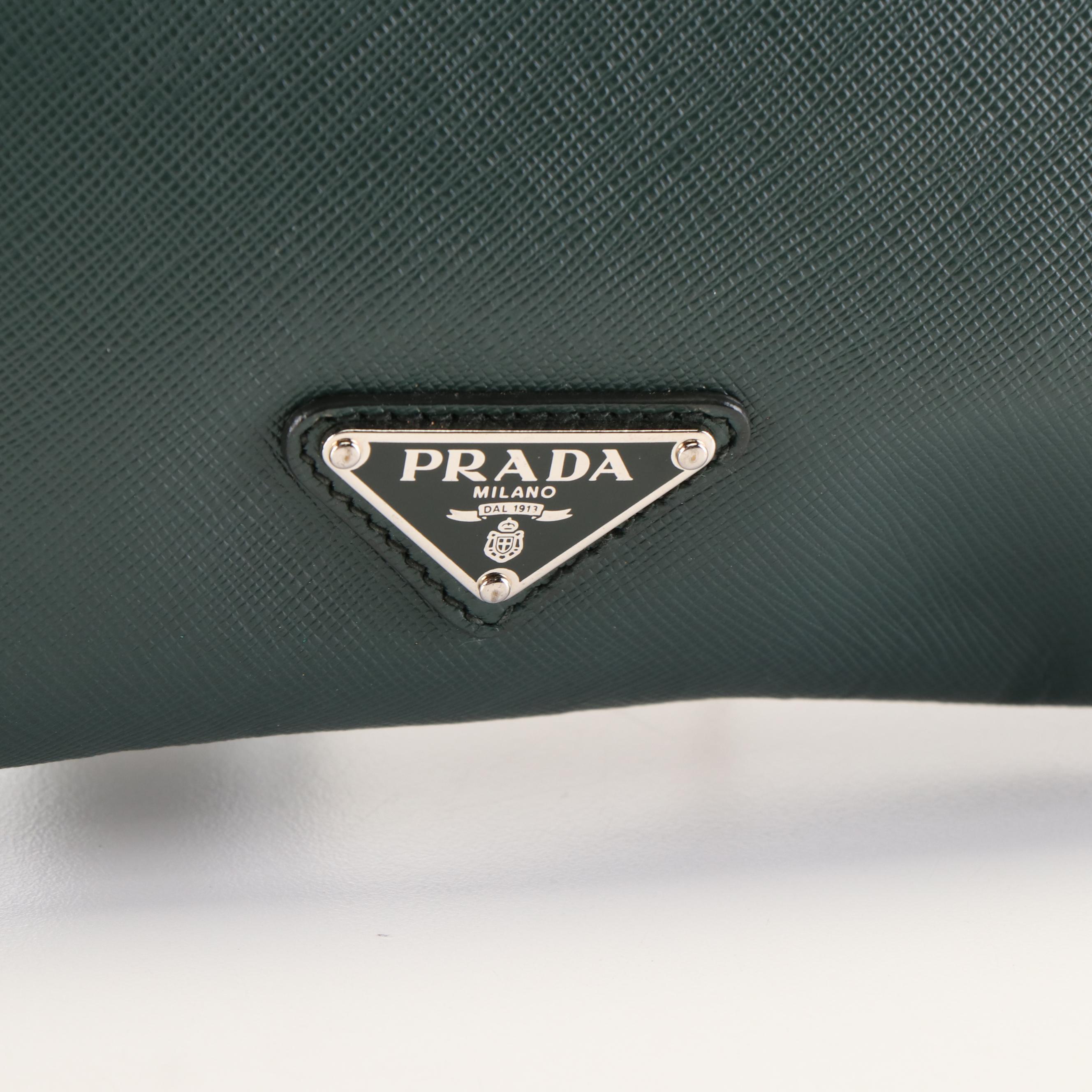 Prada Bijoux and Studs Saffiano Leather Portfolio Bag