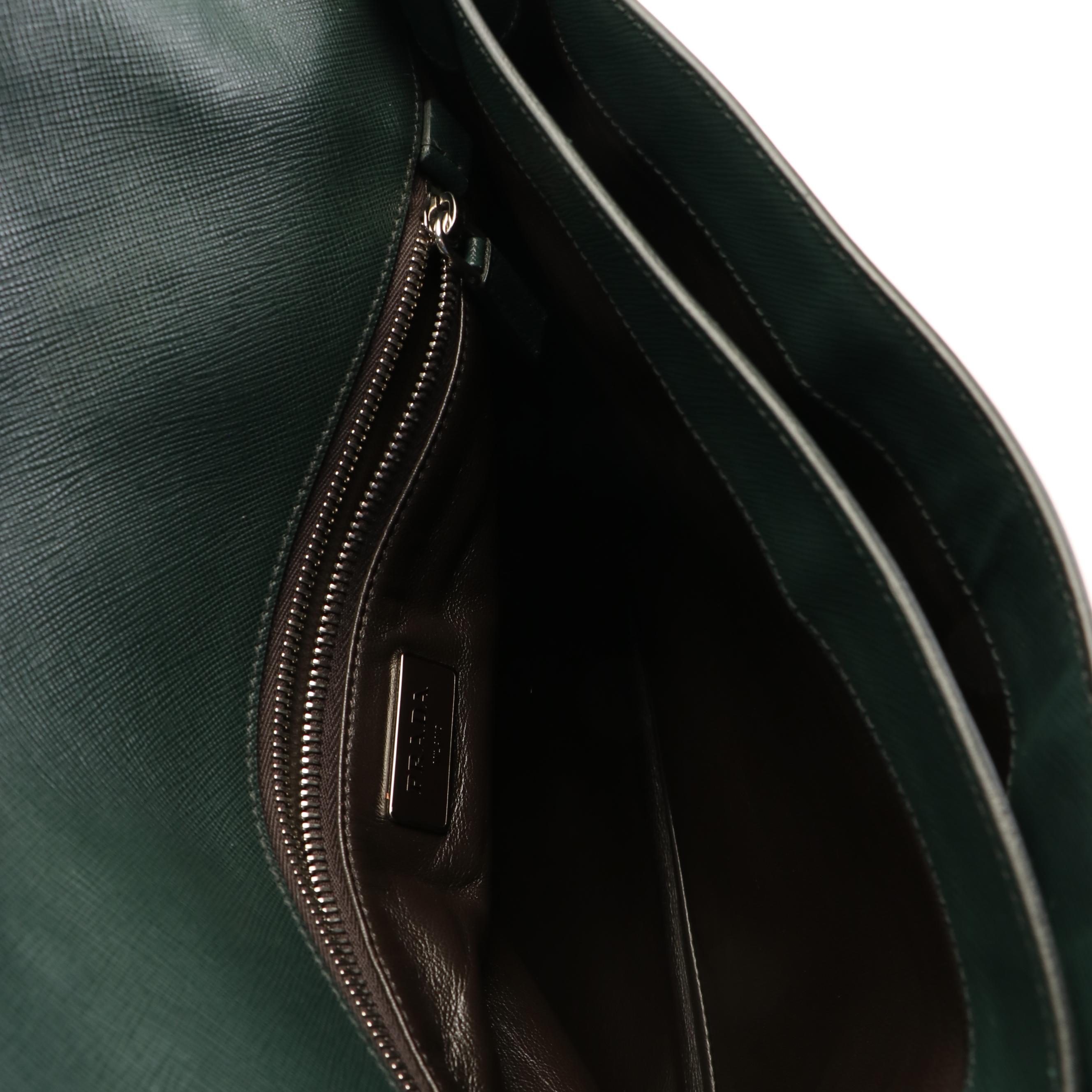 Prada Bijoux and Studs Saffiano Leather Portfolio Bag