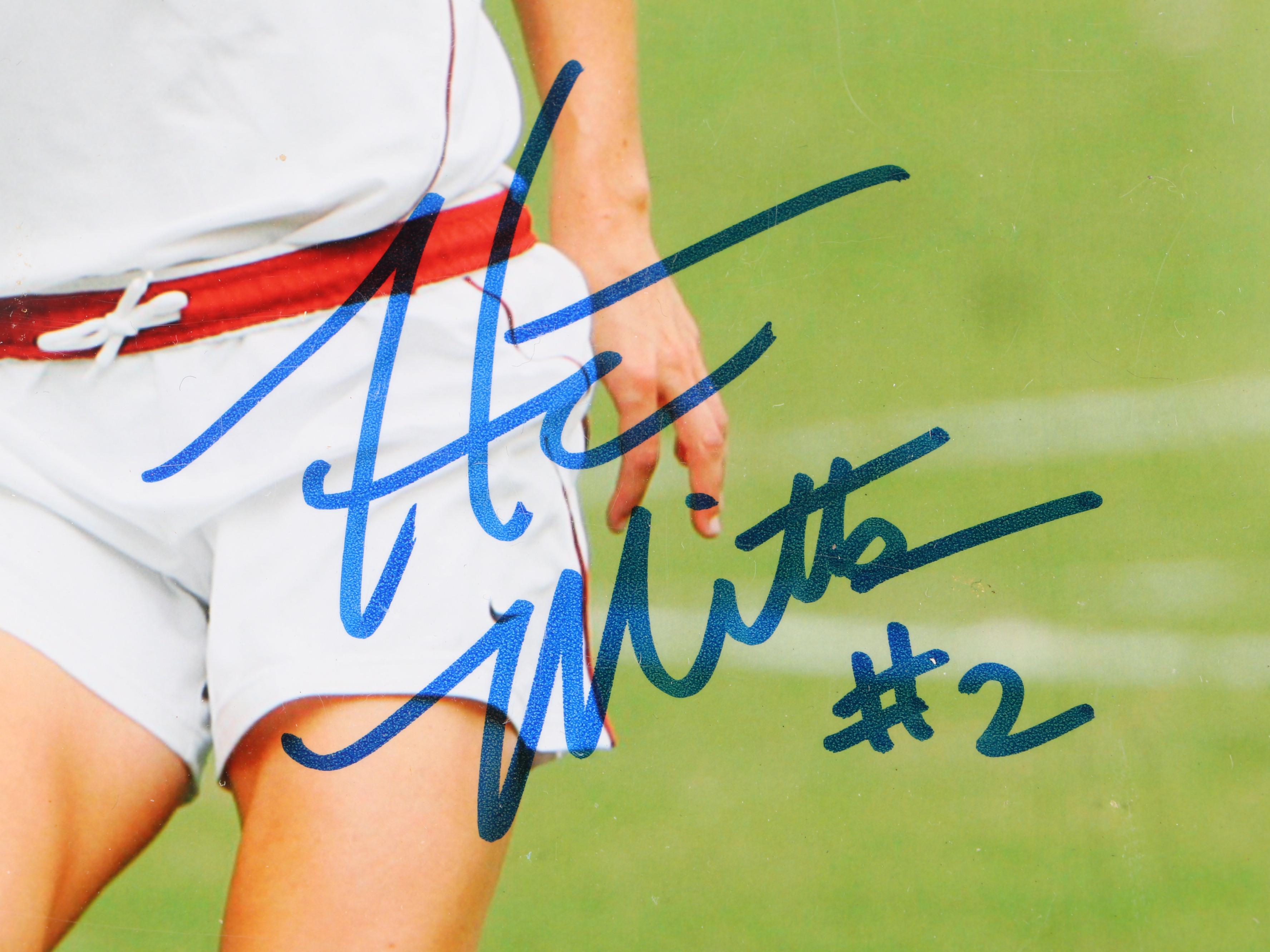 Mia Hamm Signed Jersey with Heather Mitts Signed Print and More