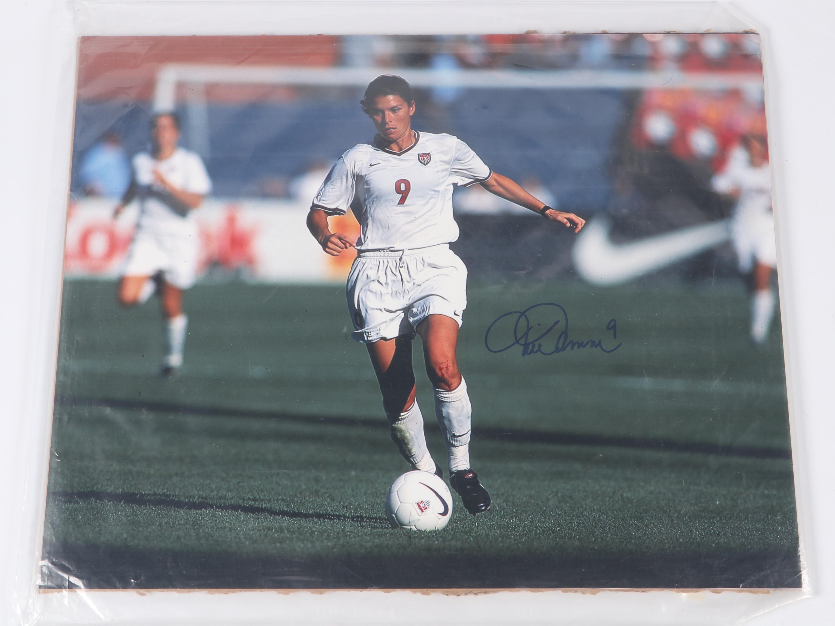 Mia Hamm Signed Jersey with Heather Mitts Signed Print and More