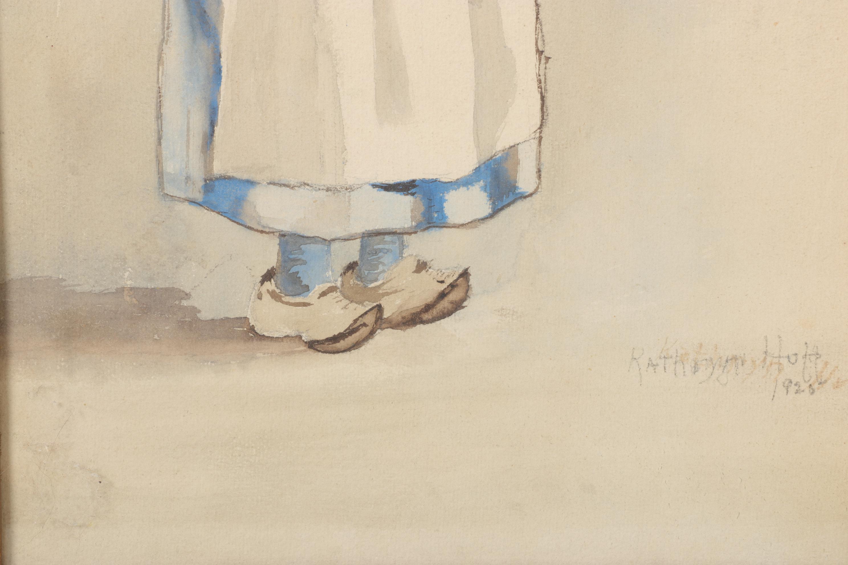 Kathryn Holt Watercolor Painting After Frances Brundage, 1920