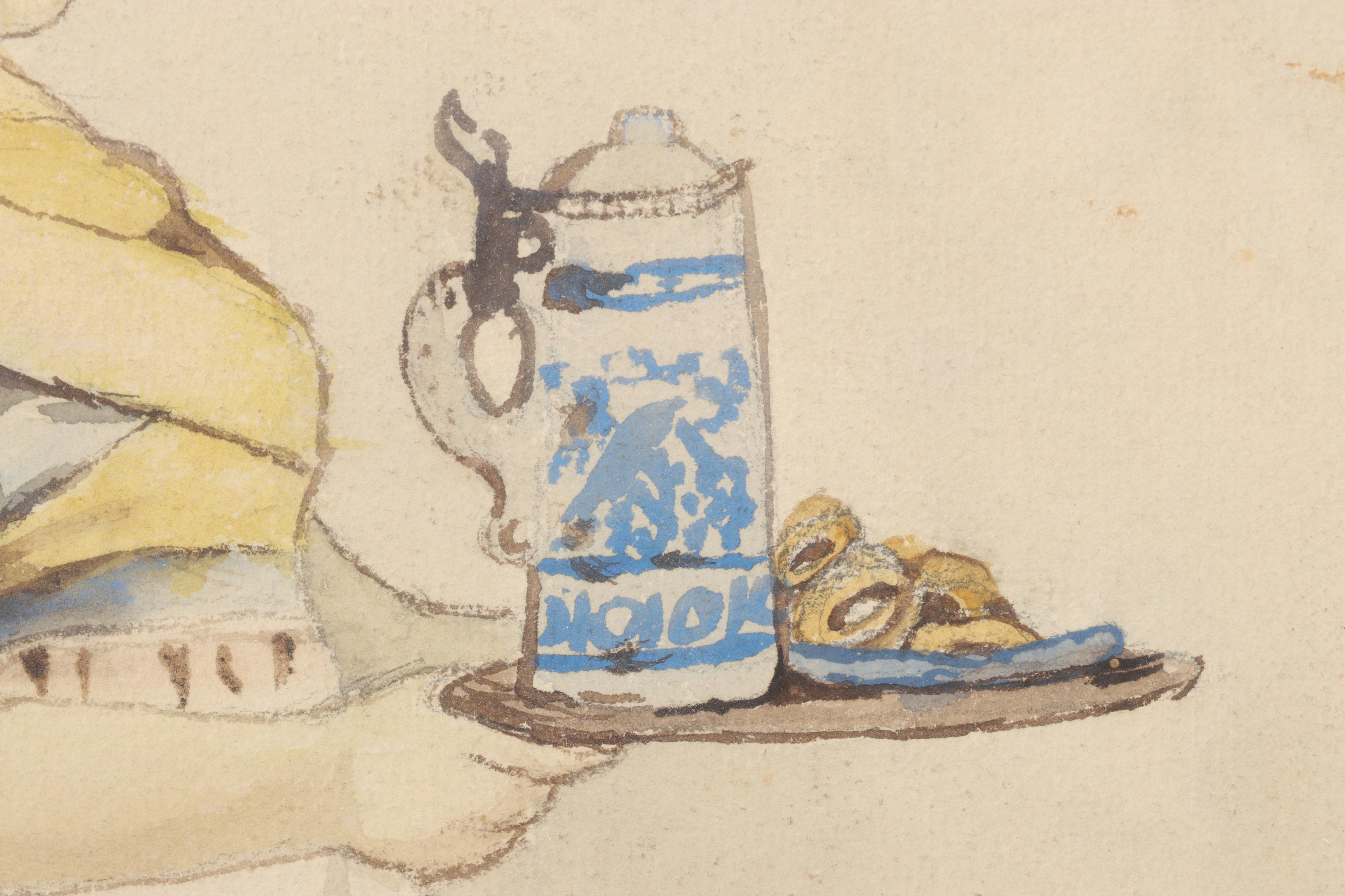 Kathryn Holt Watercolor Painting After Frances Brundage, 1920