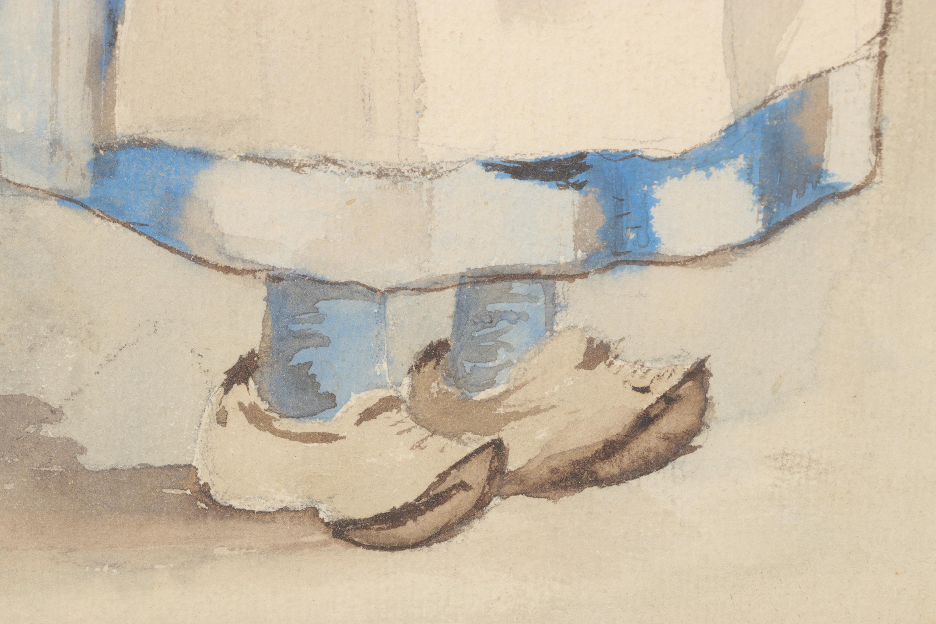 Kathryn Holt Watercolor Painting After Frances Brundage, 1920