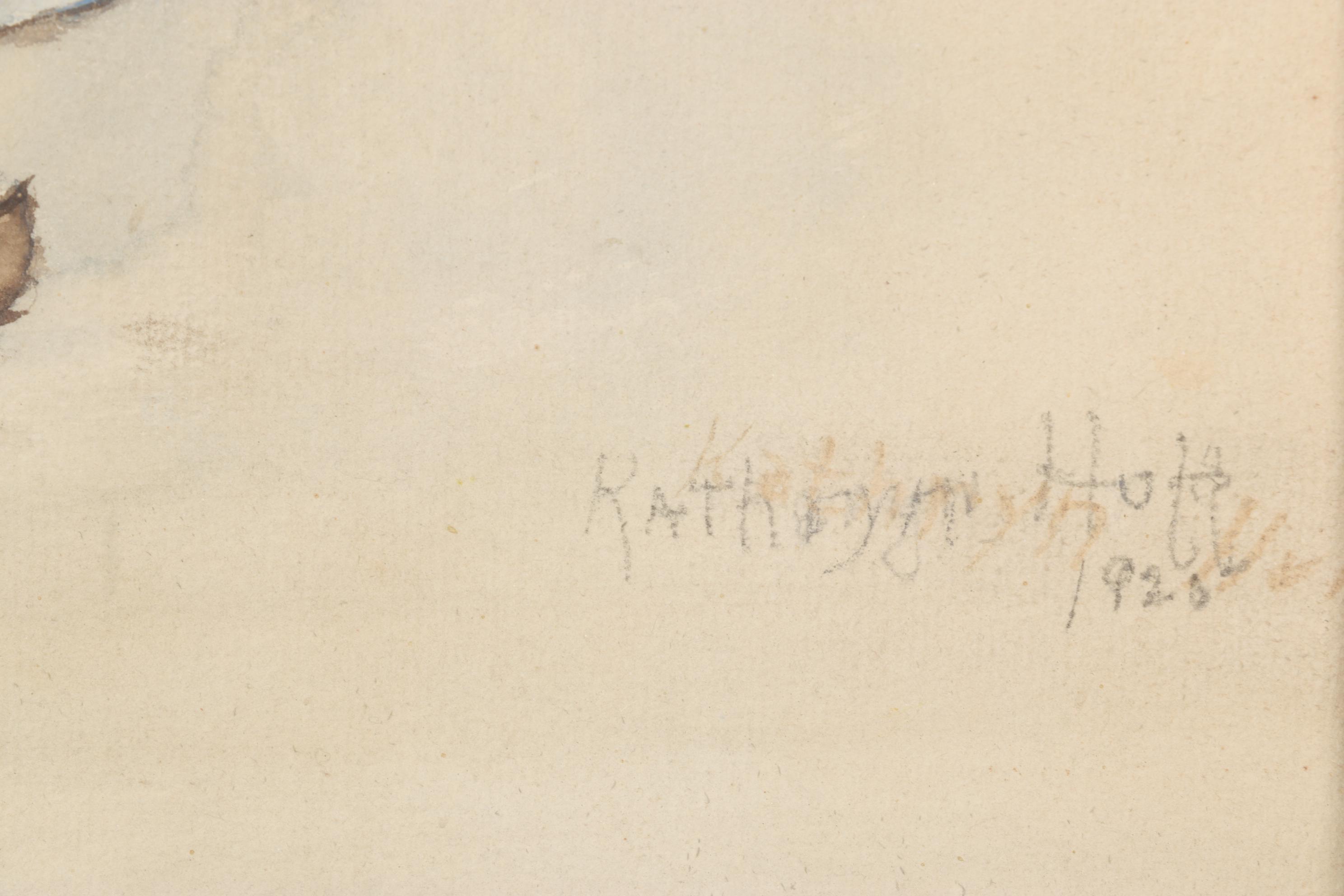 Kathryn Holt Watercolor Painting After Frances Brundage, 1920