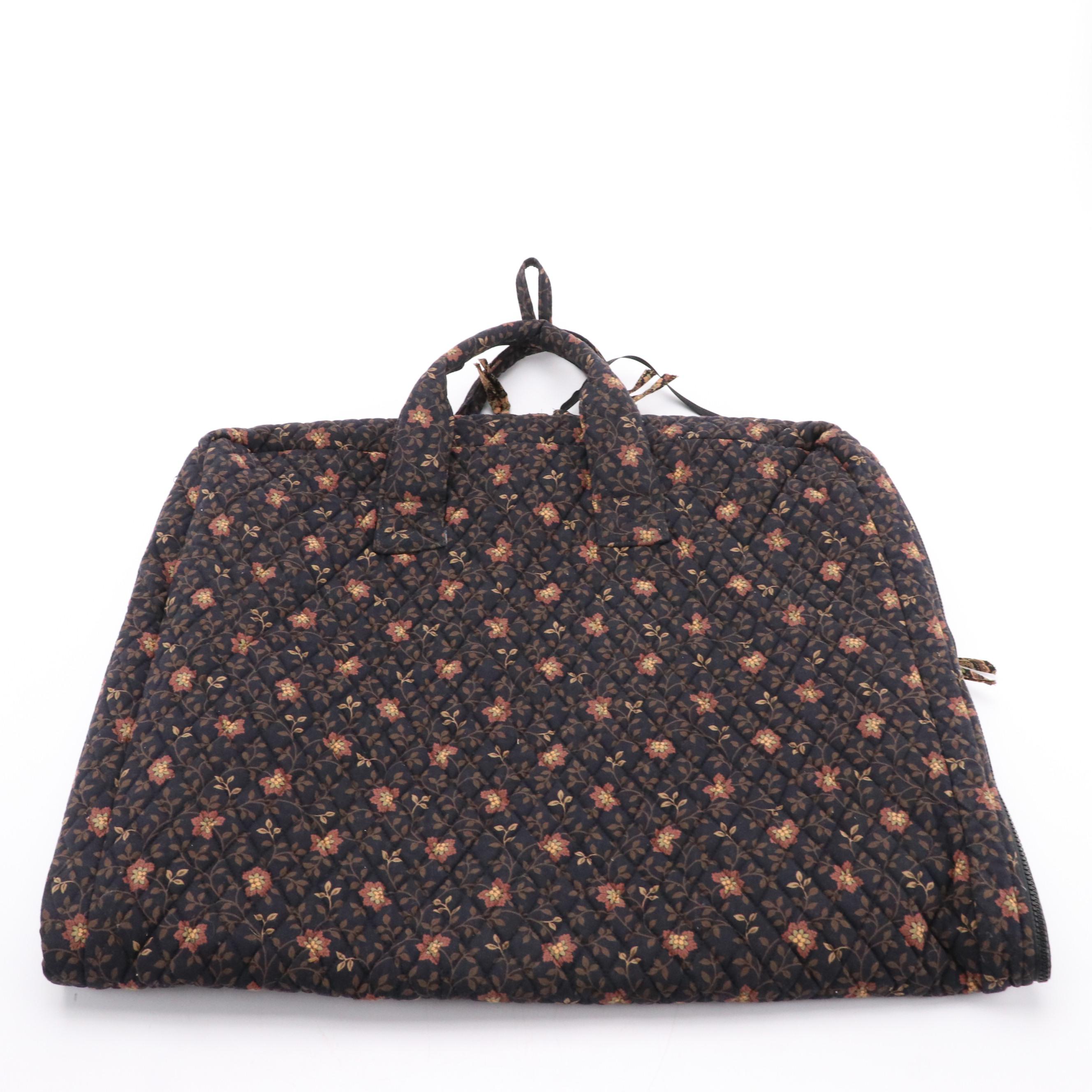 Vera Bradley Garment Bag, Travel Bag & Zip Pouch in Black Walnut Pattern