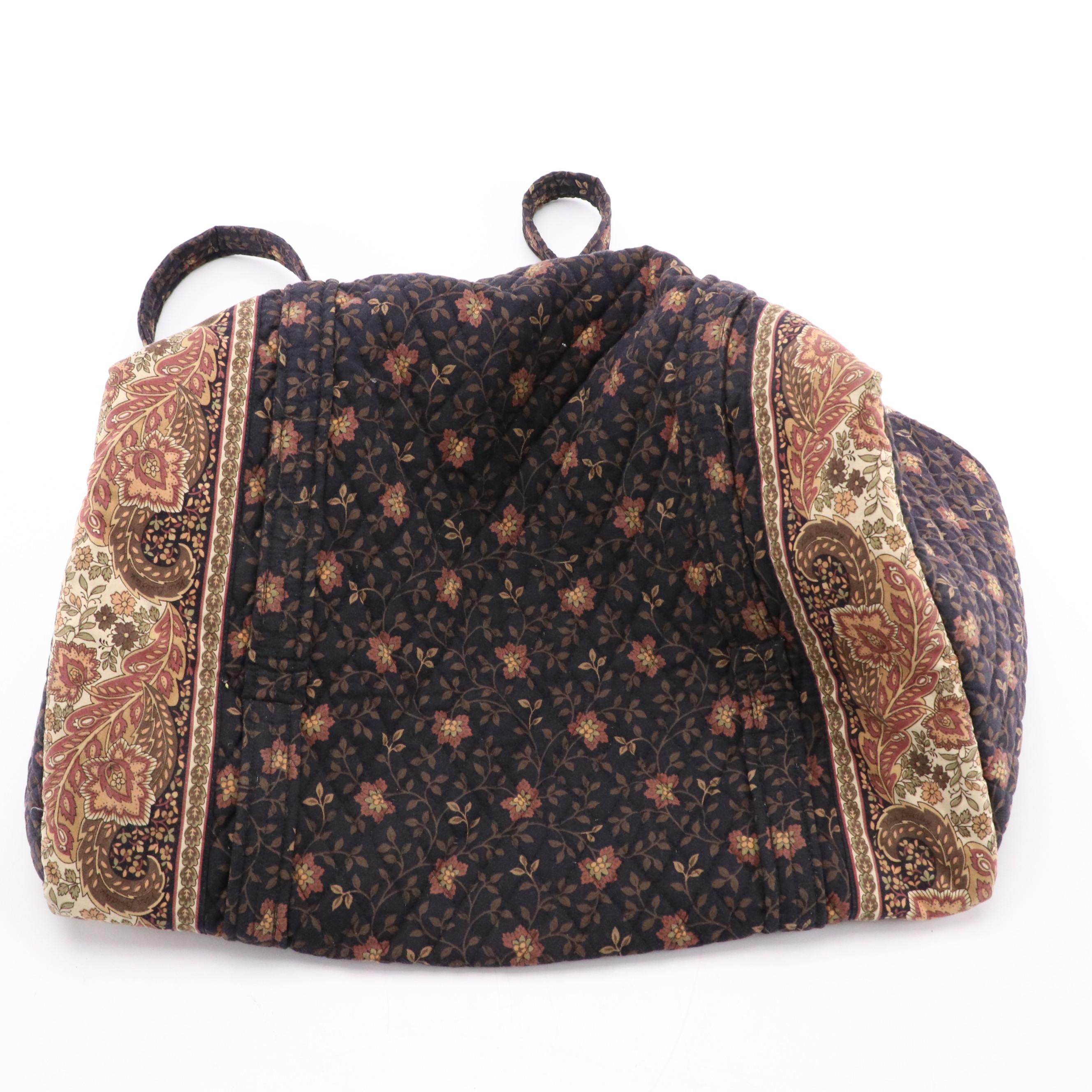 Vera Bradley Garment Bag, Travel Bag & Zip Pouch in Black Walnut Pattern