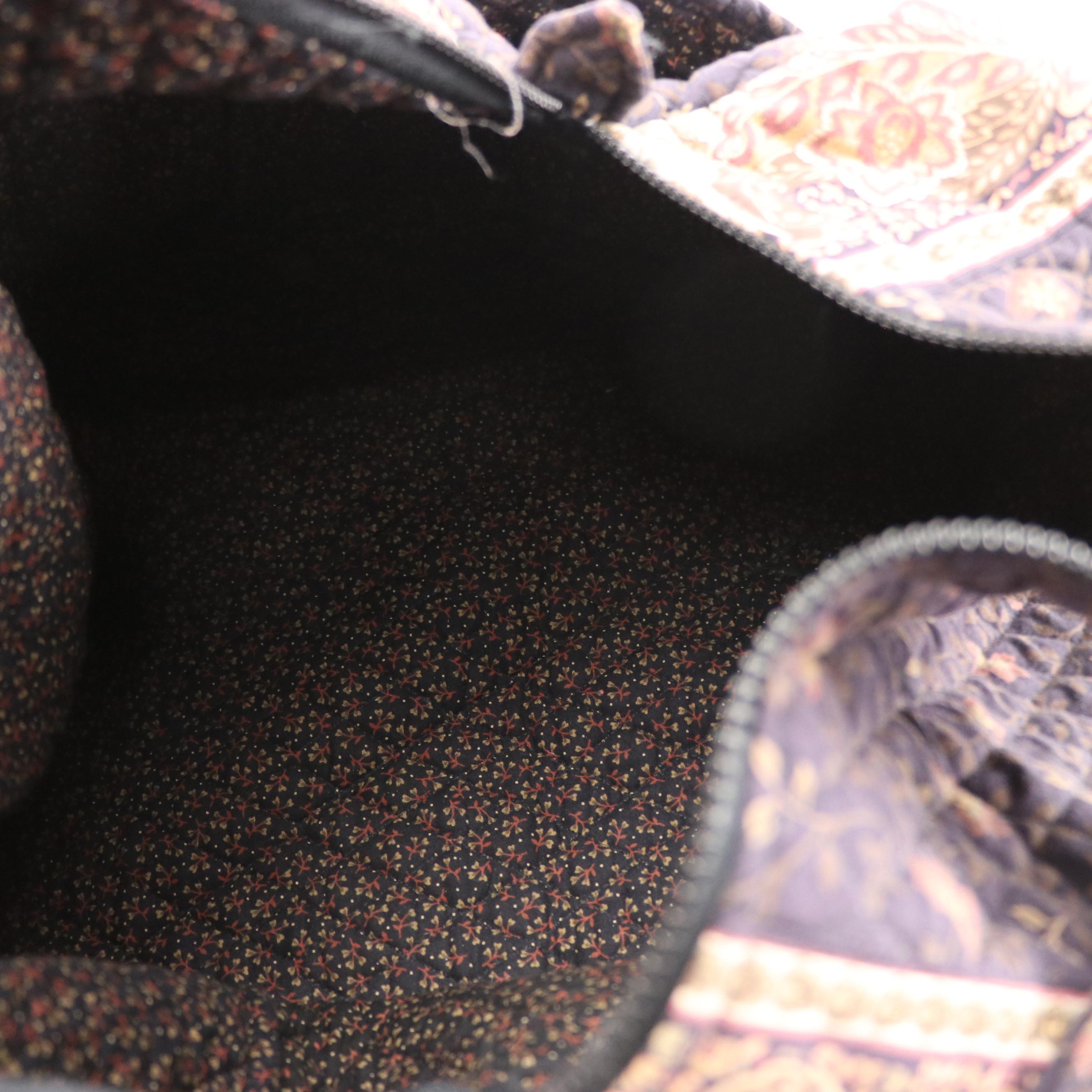 Vera Bradley Garment Bag, Travel Bag & Zip Pouch in Black Walnut Pattern