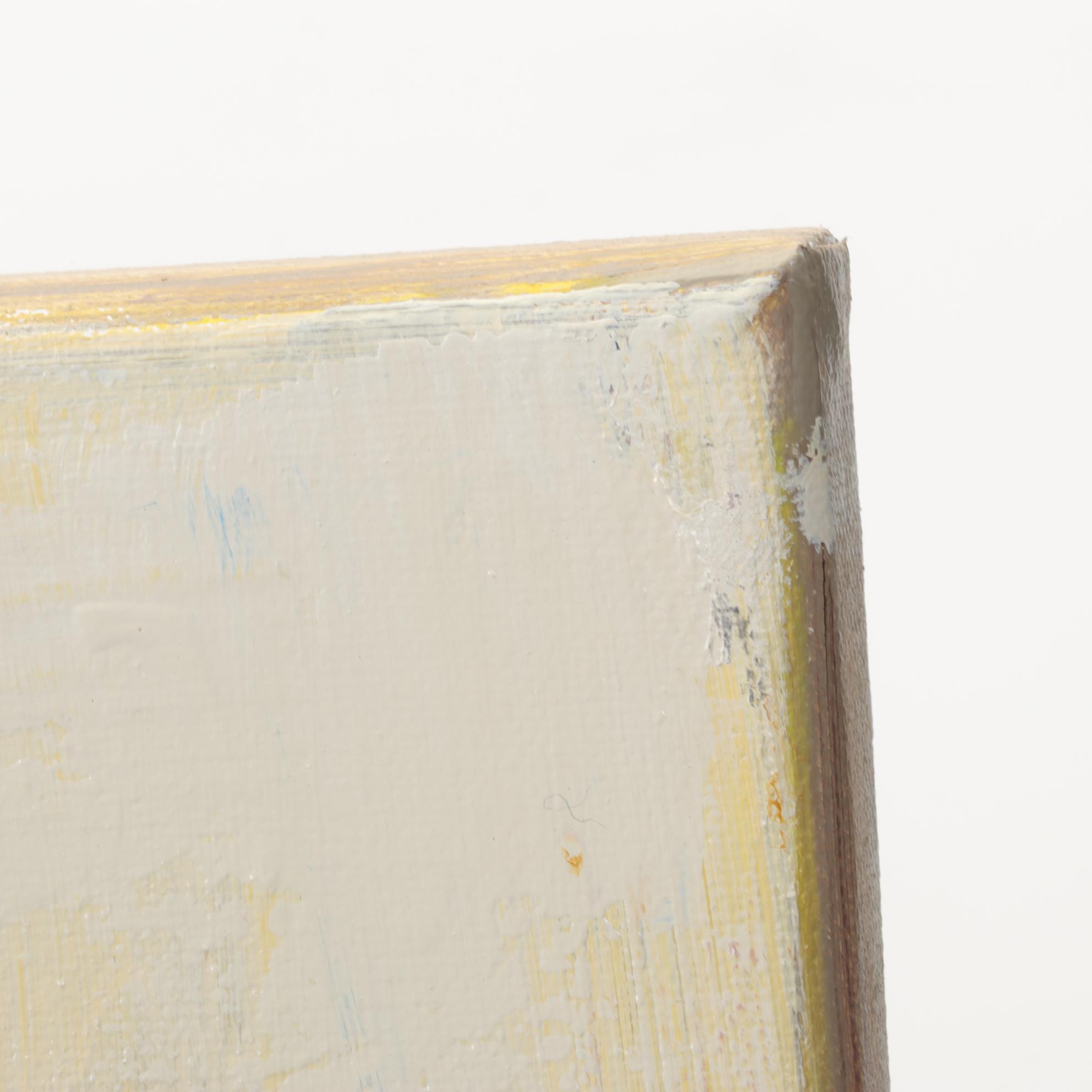 Farshad Lanjani Abstract Cityscape Acrylic Painting, 21st Century