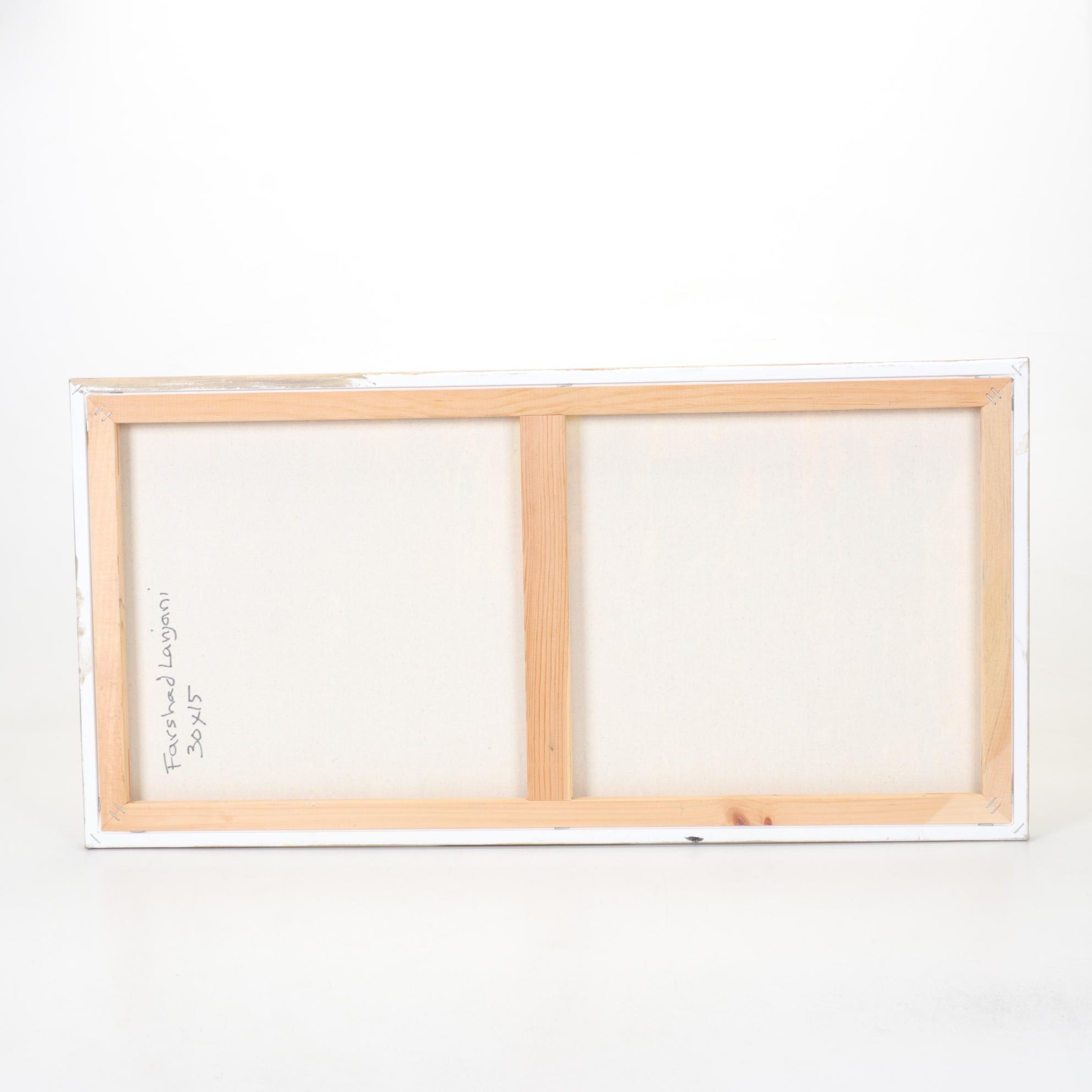 Farshad Lanjani Abstract Cityscape Acrylic Painting, 21st Century