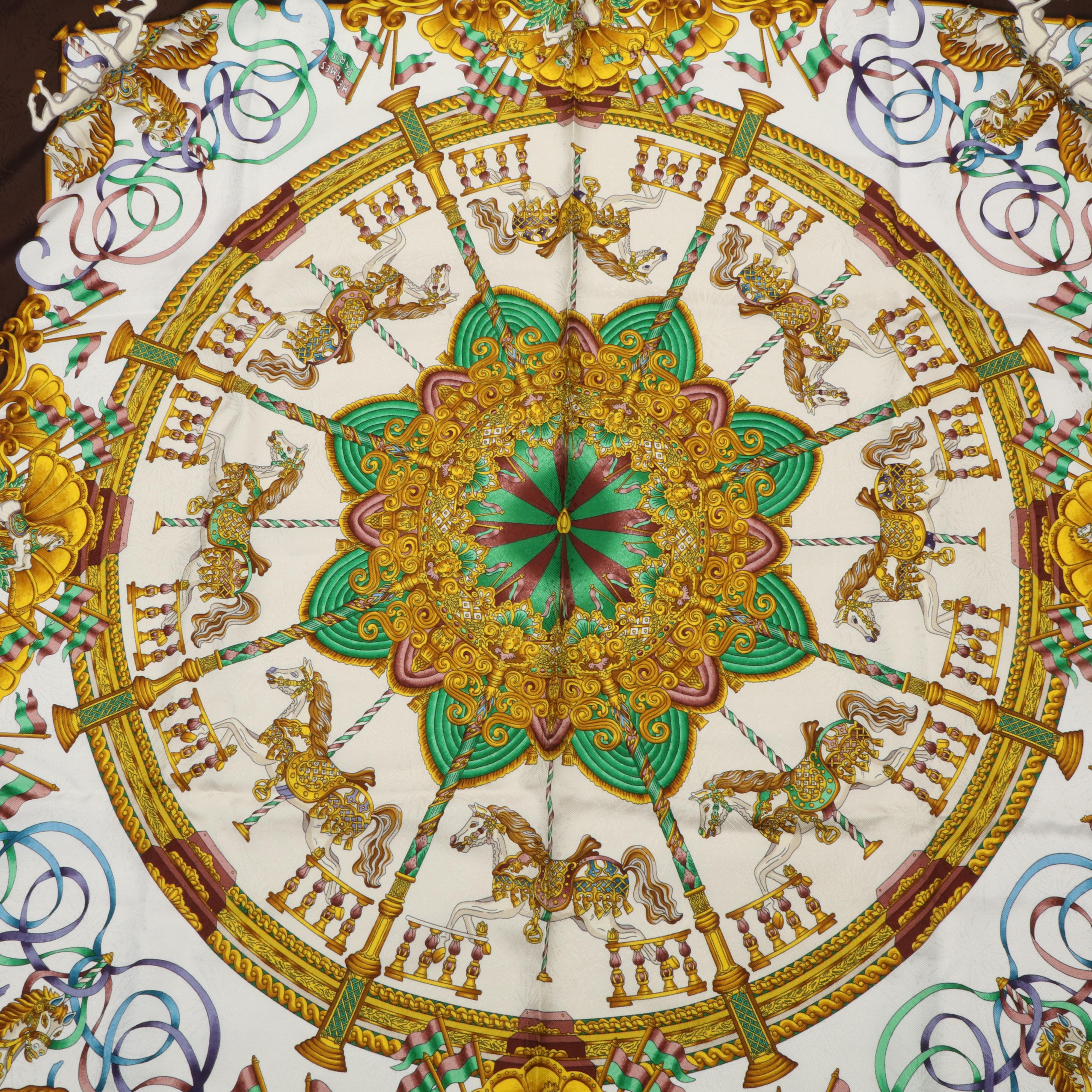 Hermès "Luna Park" Silk Scarf