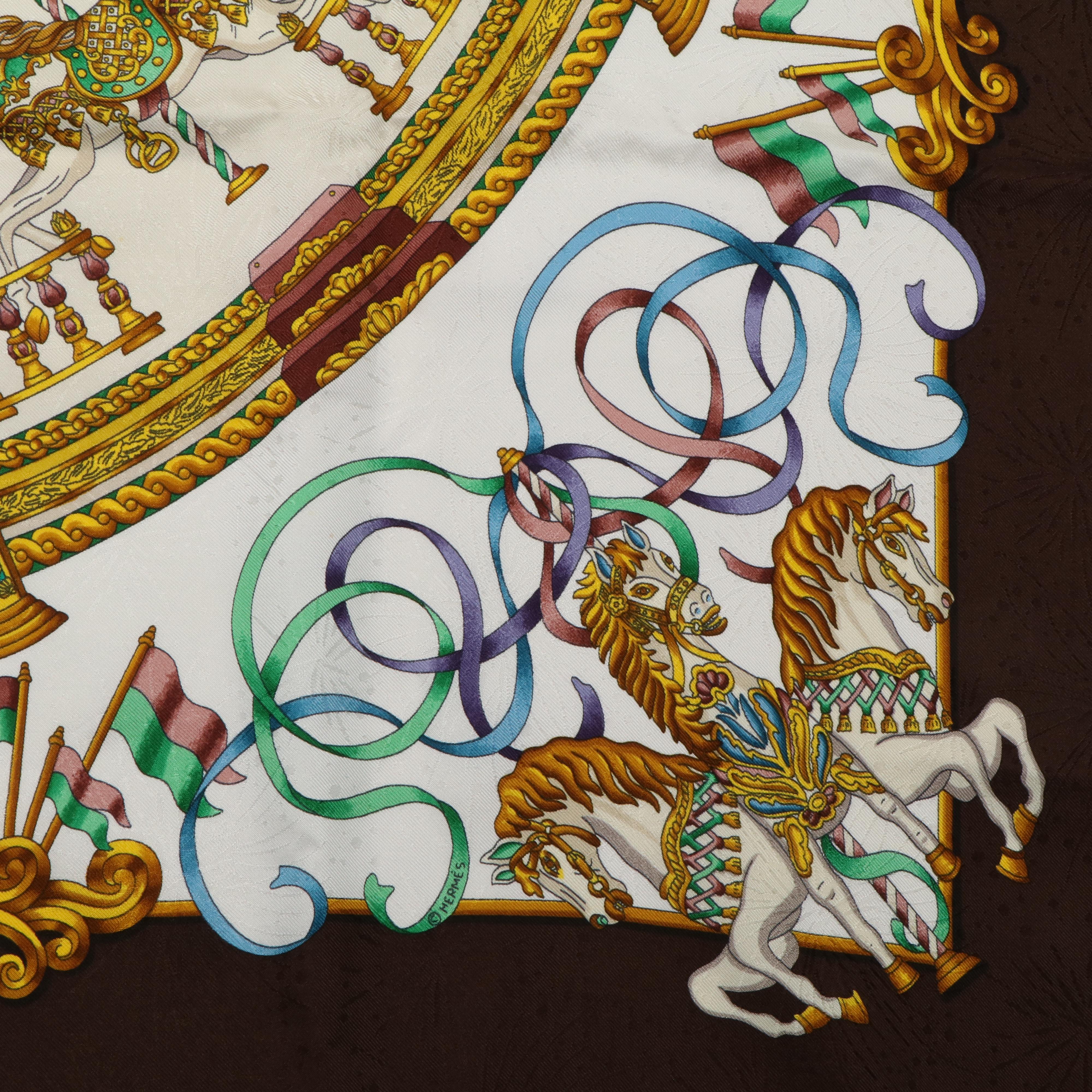 Hermès "Luna Park" Silk Scarf