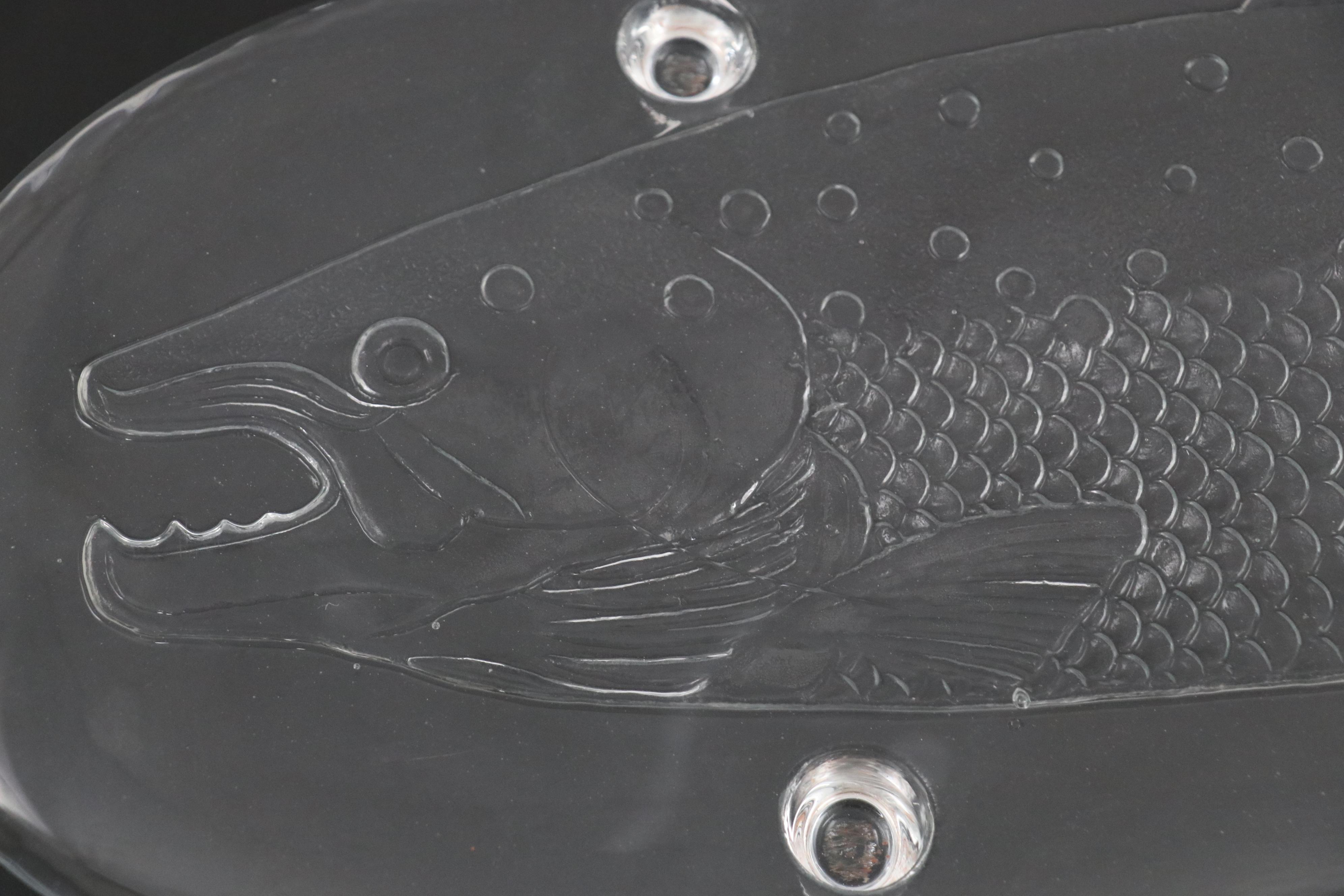 Fish Motif Glass Tray with Glass Brandy Snifter and More