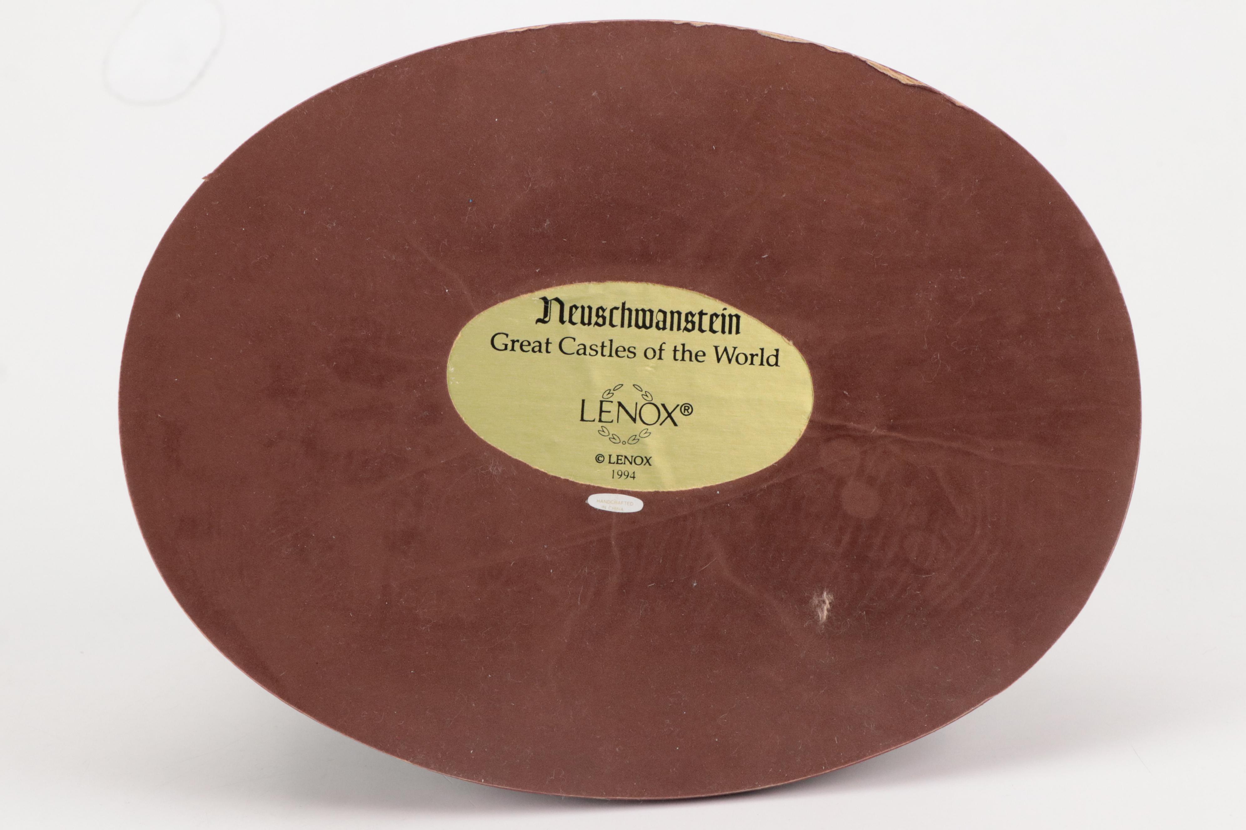 Lenox "Neuschwanstein" Resin Castle Figurine with Wood Base