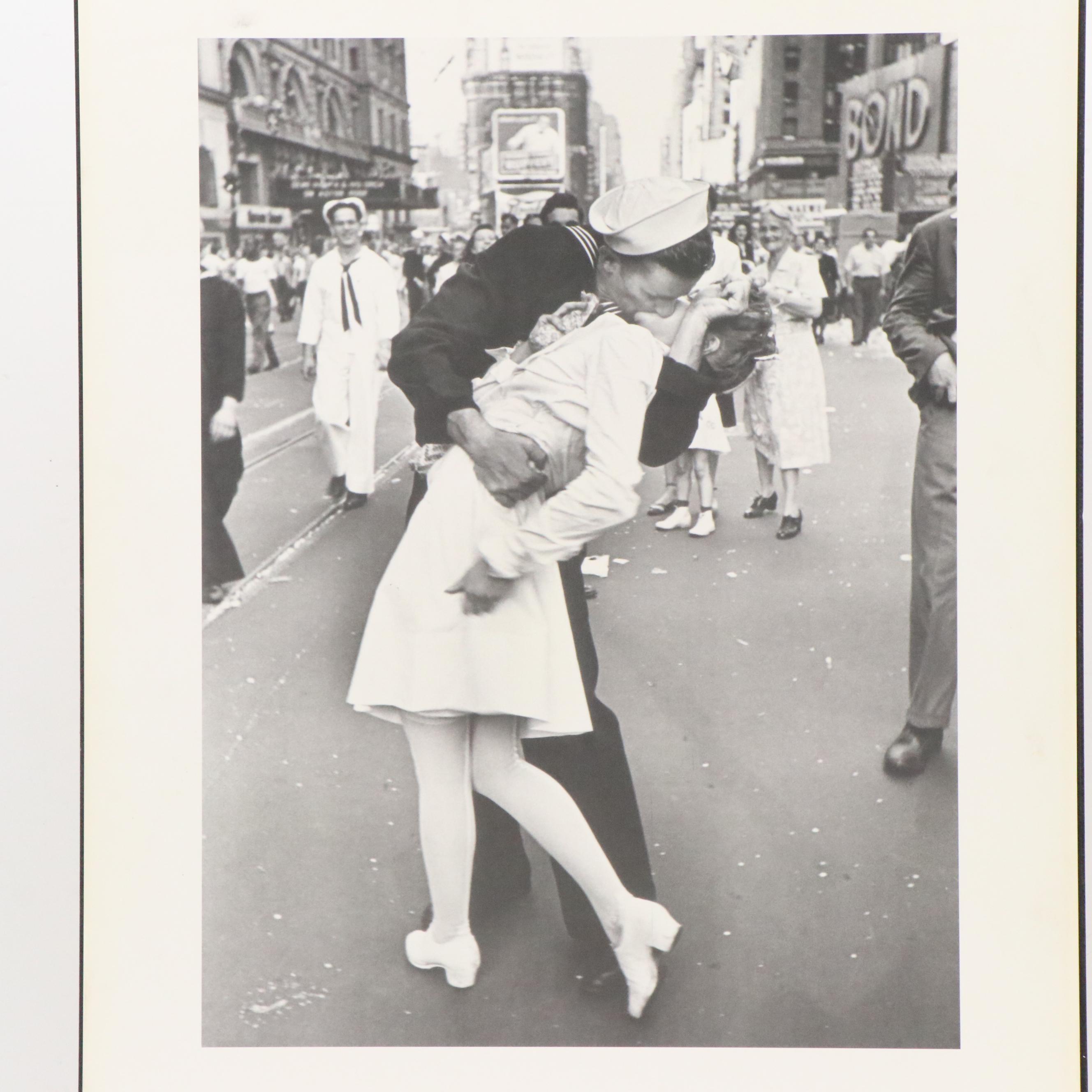 Offset Lithograph Poster After Alfred Eisenstaedt "V-J Day in Times Square"