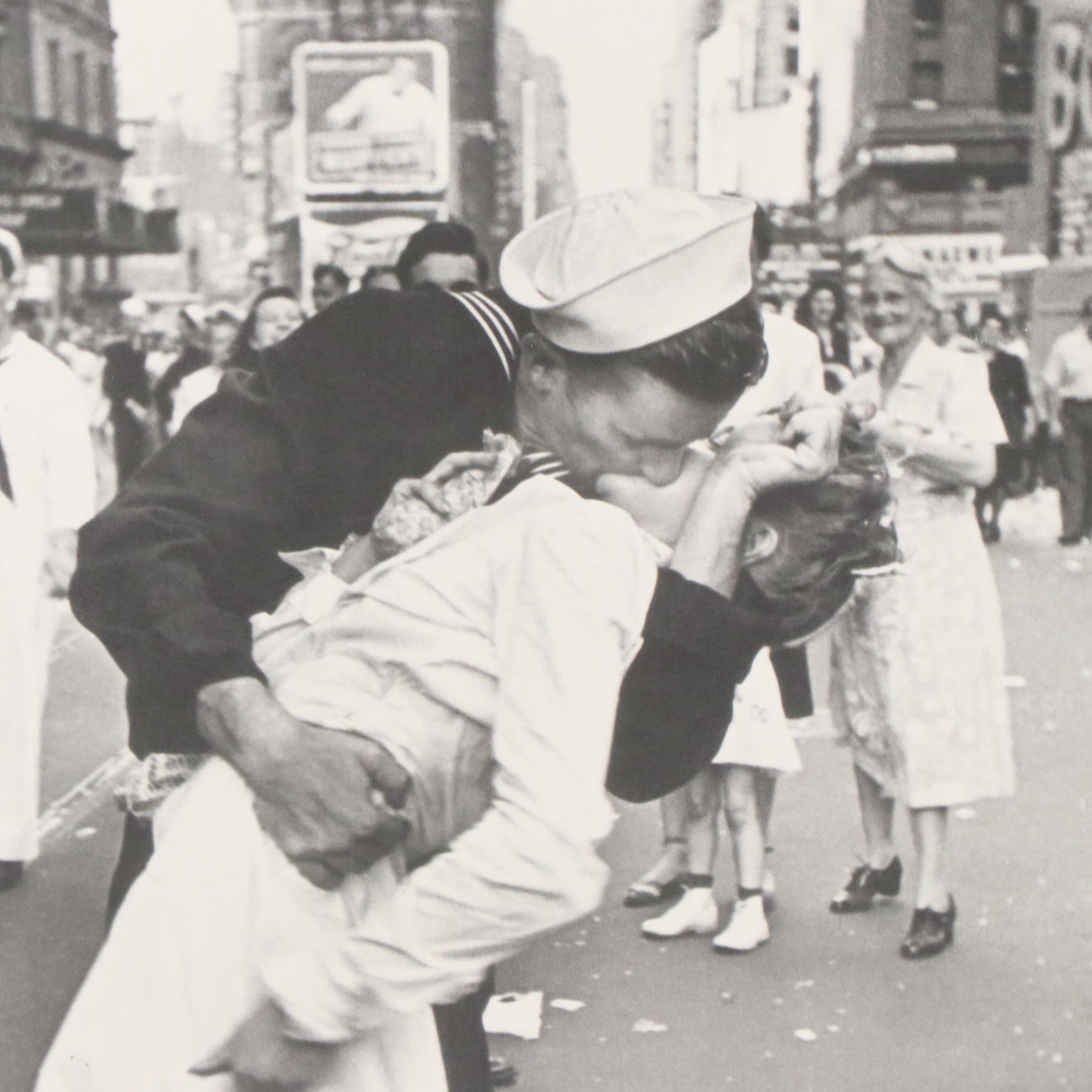 Offset Lithograph Poster After Alfred Eisenstaedt "V-J Day in Times Square"
