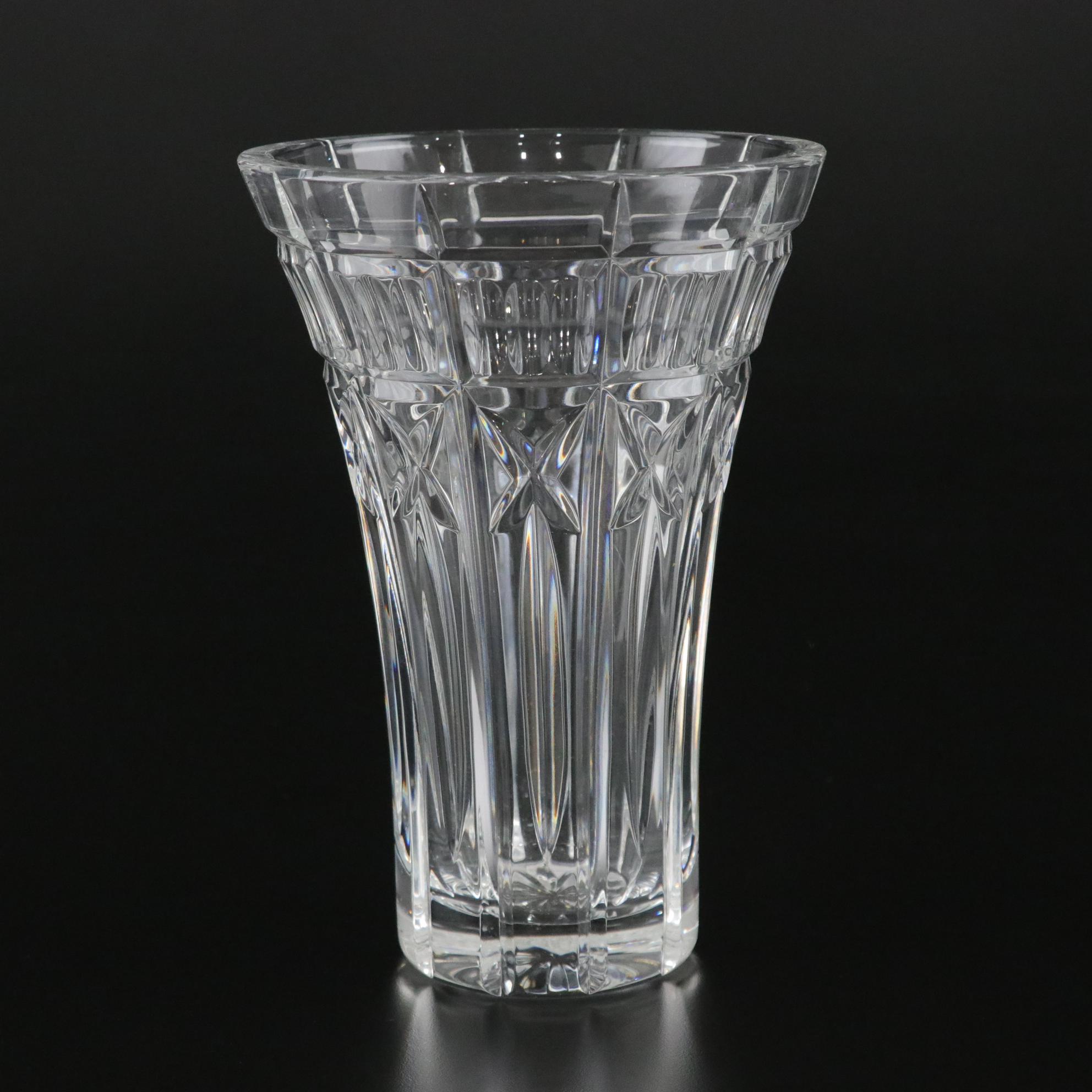 Waterford Crystal Trumpet Vase With Crystal Presentation Bowl