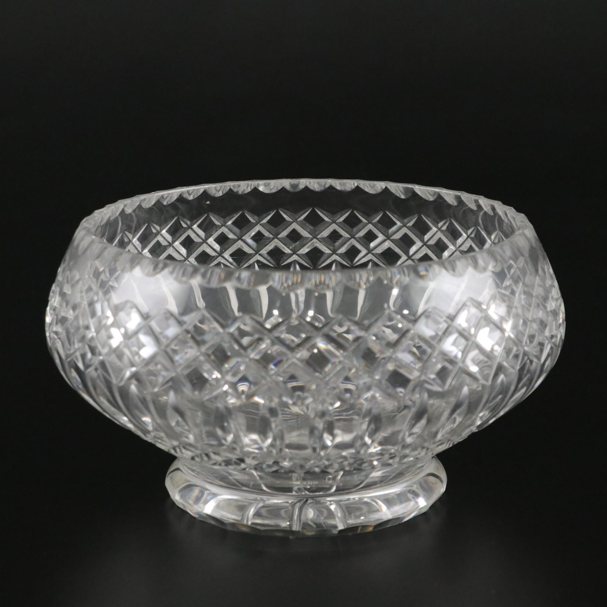 Waterford Crystal Trumpet Vase With Crystal Presentation Bowl