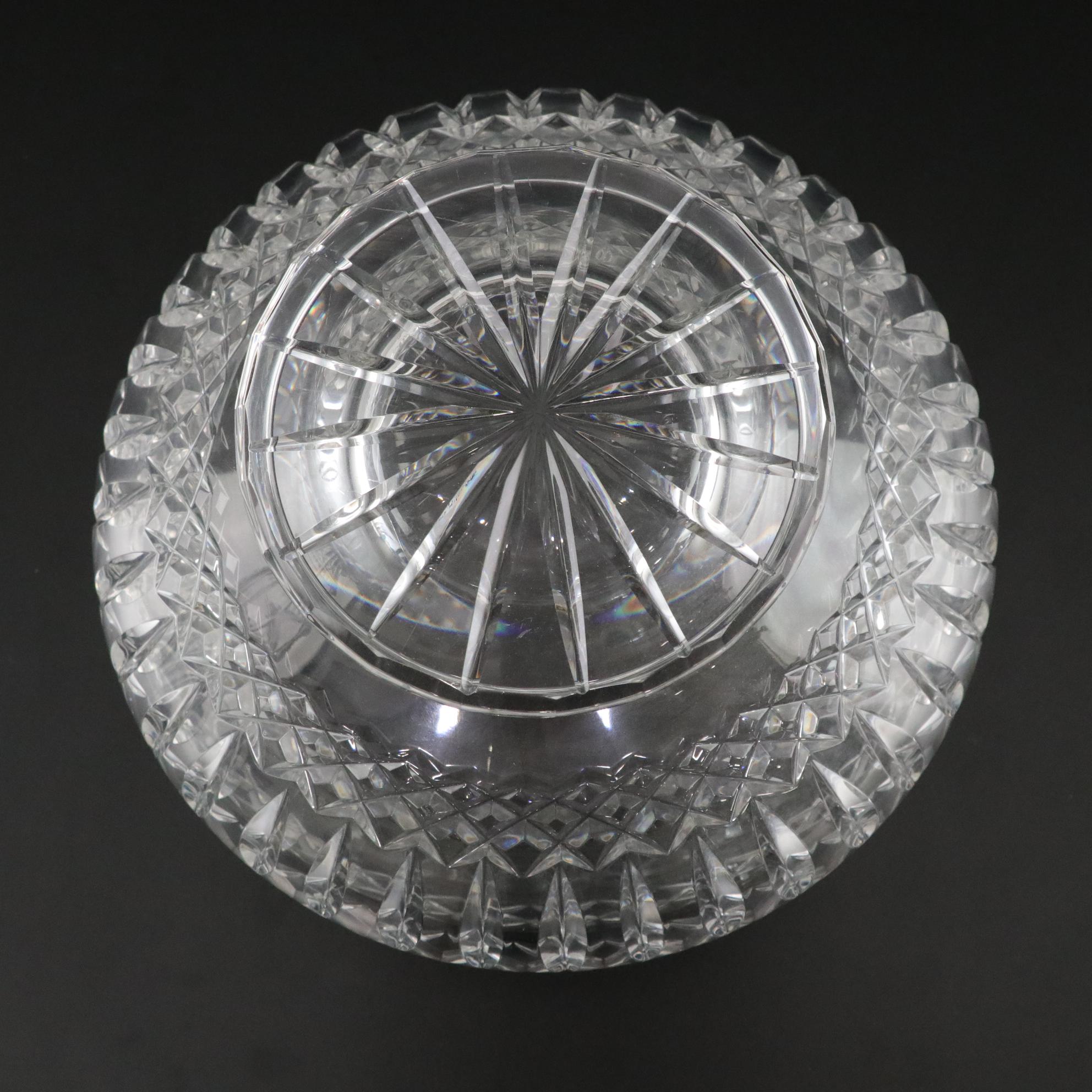 Waterford Crystal Trumpet Vase With Crystal Presentation Bowl