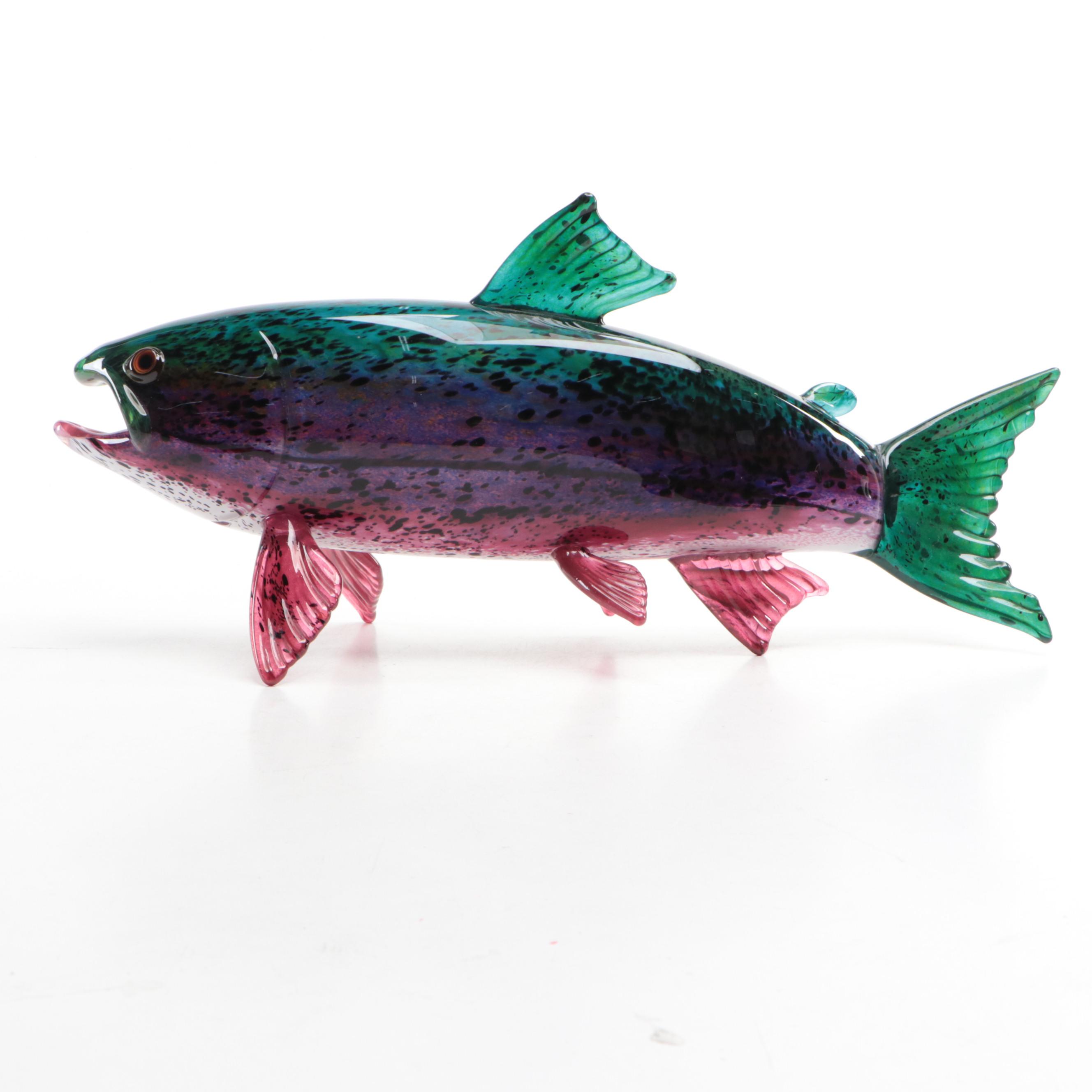 Michael Hopko Art Glass Rainbow Trout