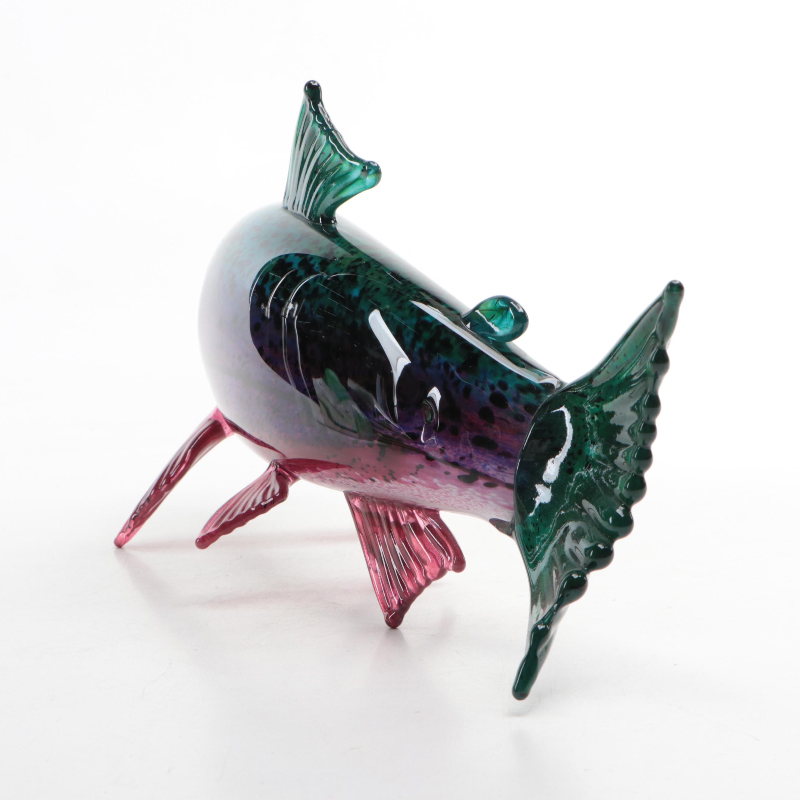 Michael Hopko Art Glass Rainbow Trout