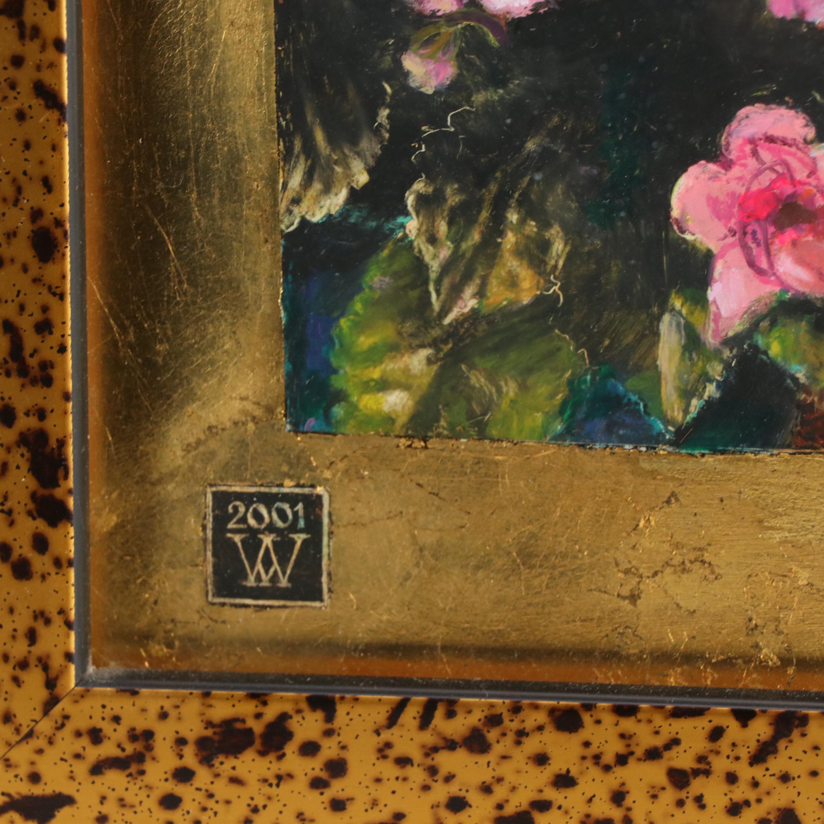 Margaret White Triptych Portrait Mixed Media Painting, 2001