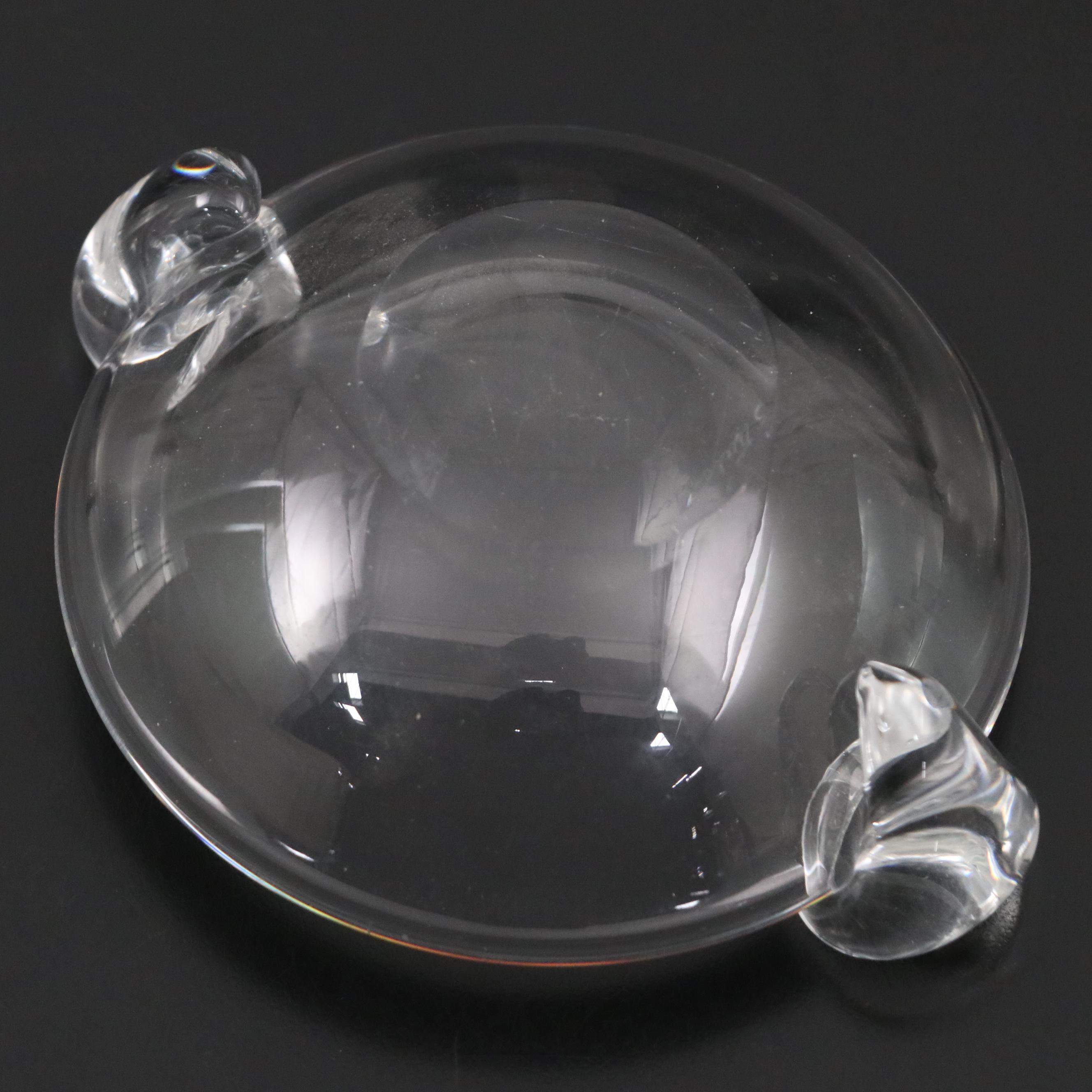 George Thompson for Steuben Glass Ash Receiver, Mid-20th Century