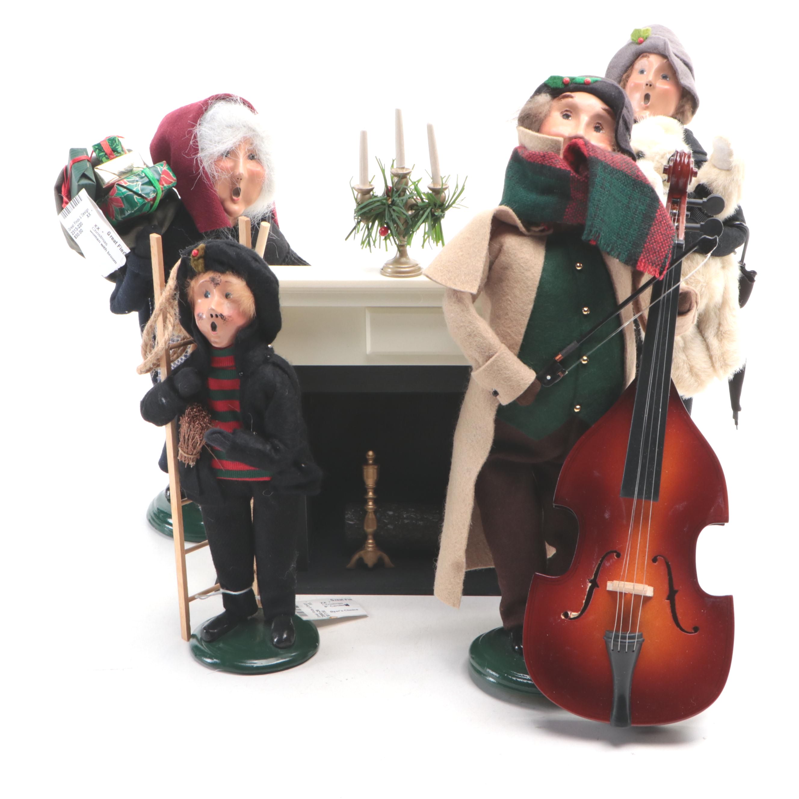 Byers' Choice Ltd. "The Carolers" Figurines and Fireplace Figurine