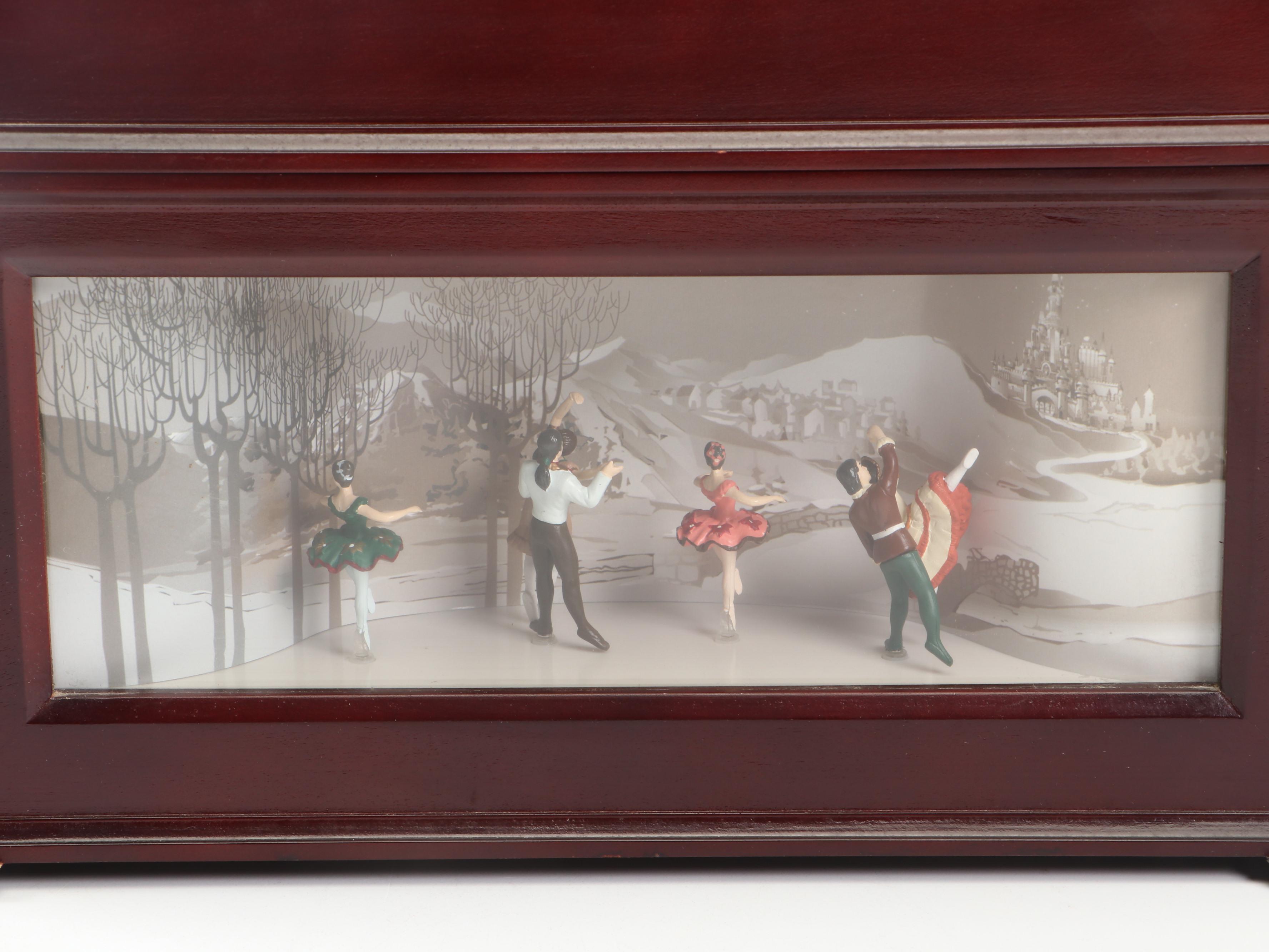 Mr. Christmas Animated Music Box with Changeable Discs and Miniature Diorama