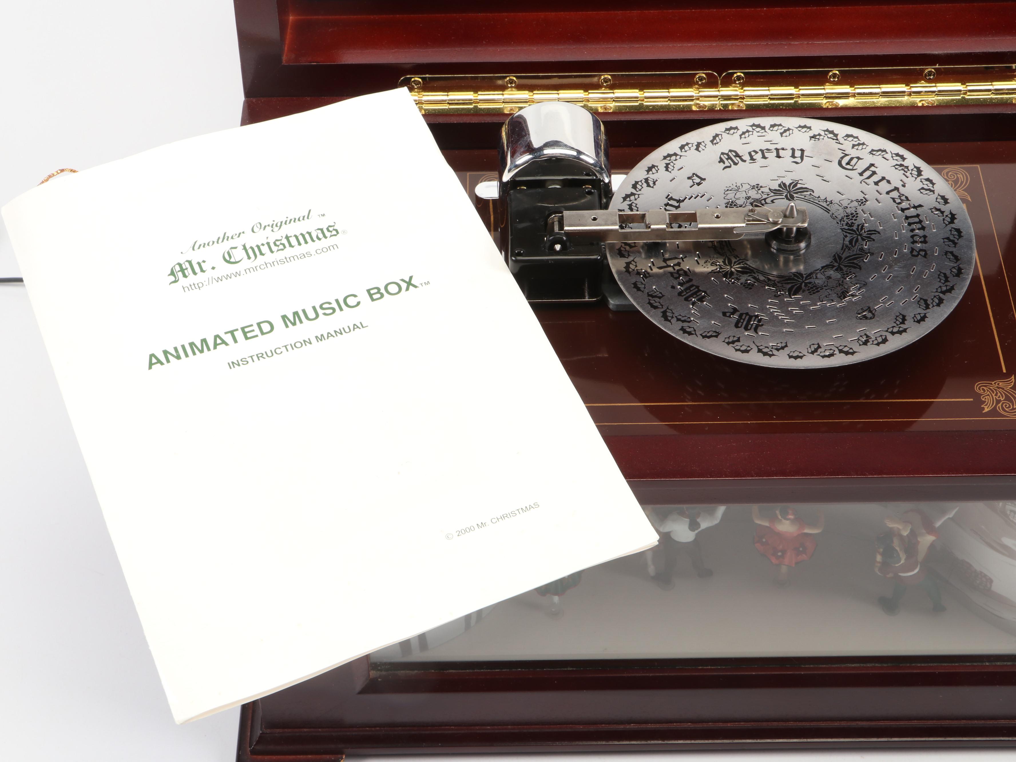 Mr. Christmas Animated Music Box with Changeable Discs and Miniature Diorama