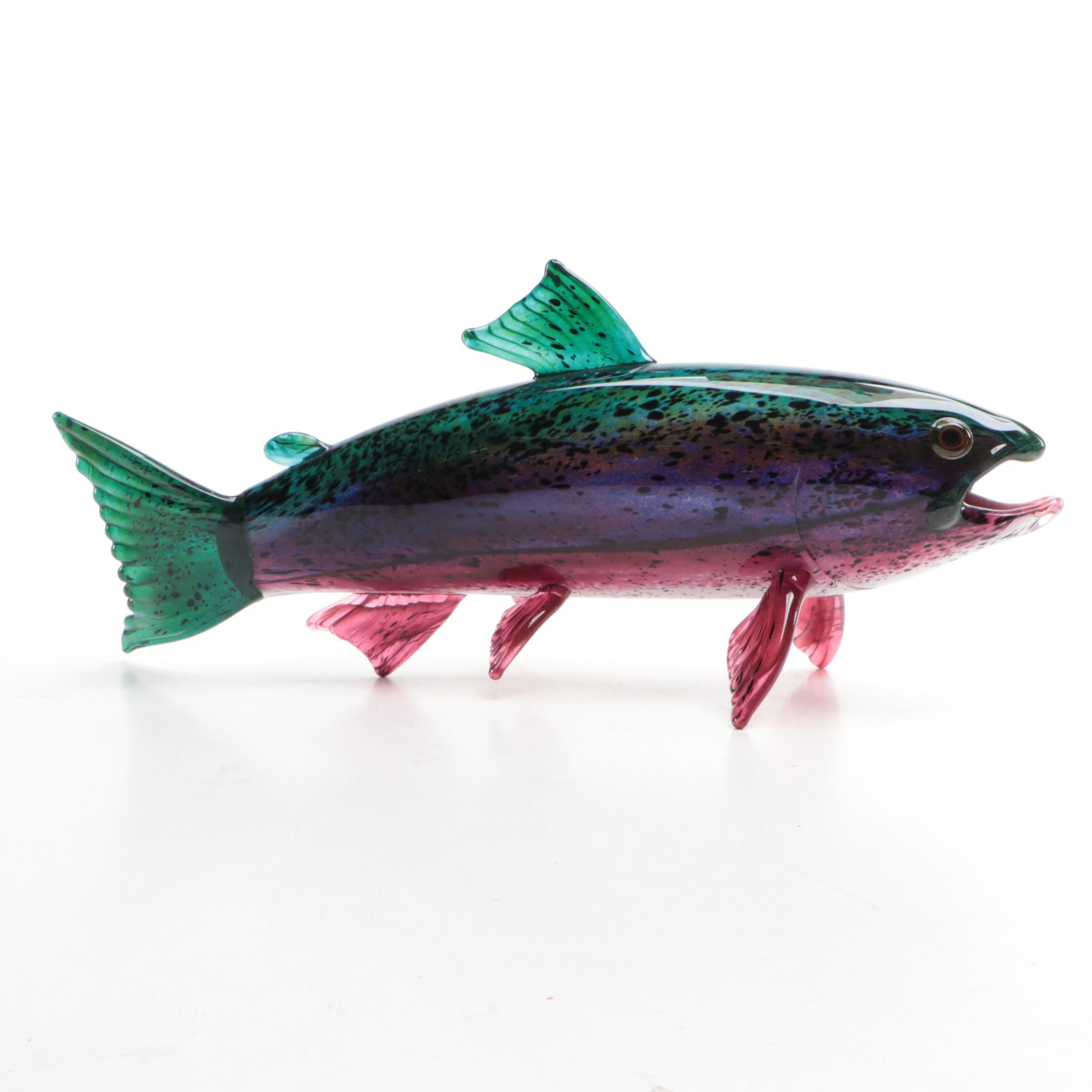 Michael Hopko Art Glass Rainbow Trout