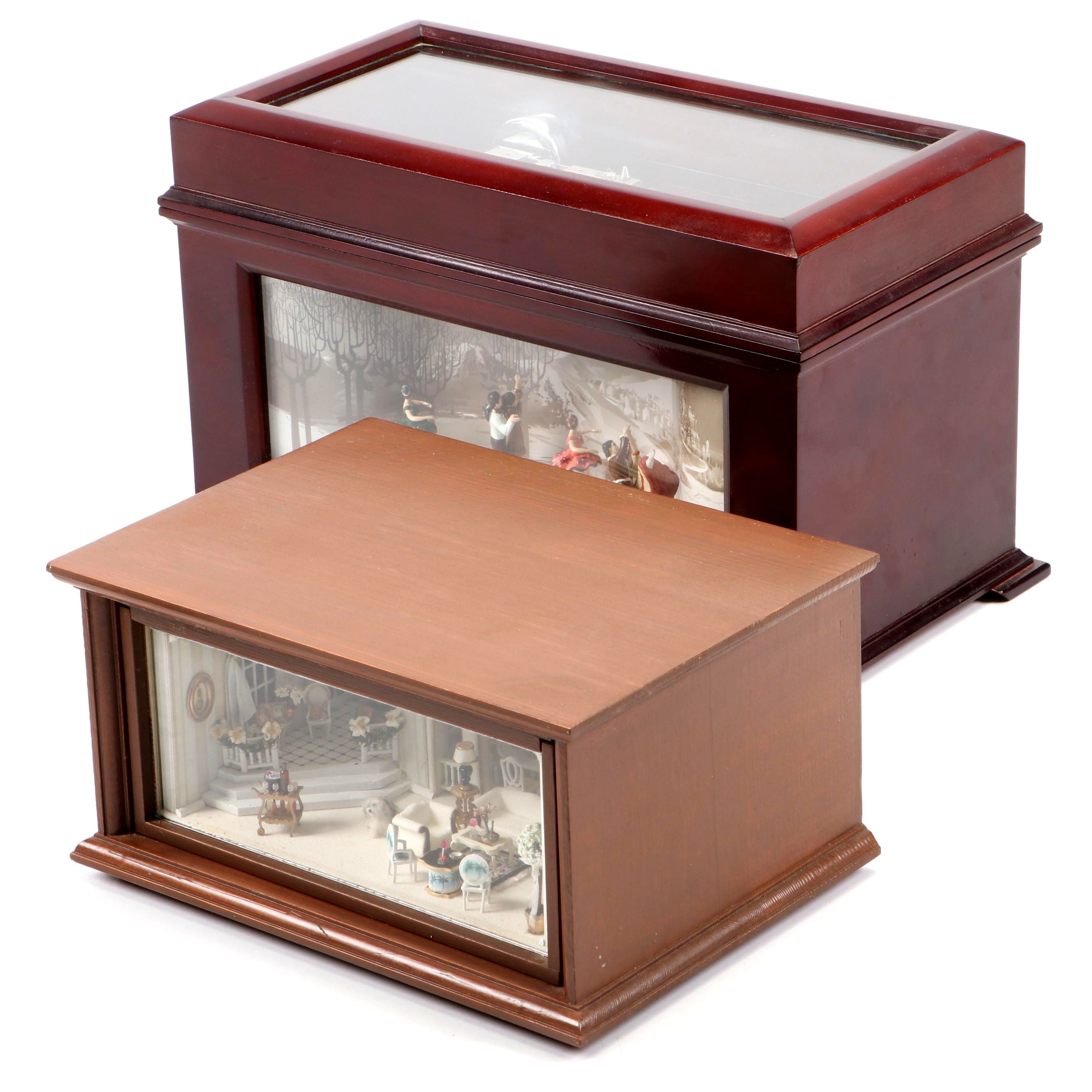 Mr. Christmas Animated Music Box with Changeable Discs and Miniature Diorama